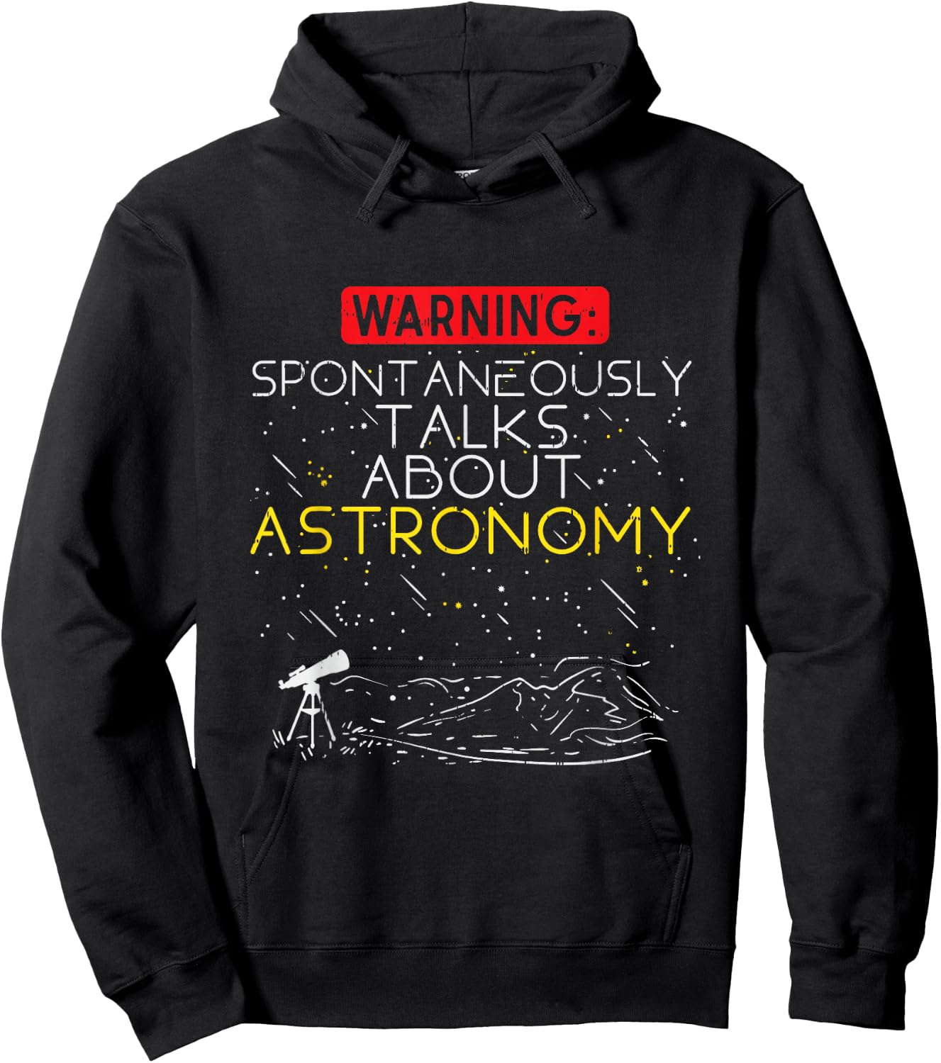 Astronomer Quote Spontaneously Talks About Astronomy Hoodie - Hoodie | Black