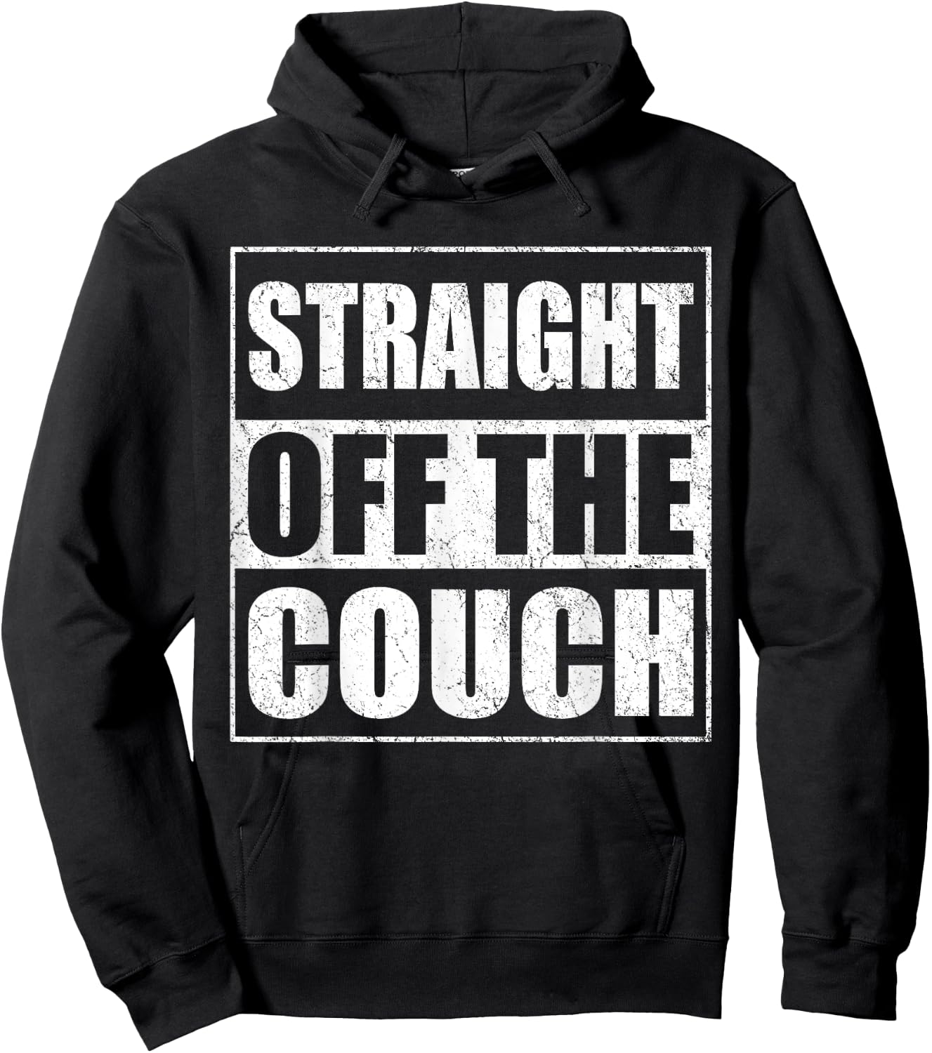 Straight Off The Couch Funny Football Offensive Lineman Hoodie - Hoodie | Black