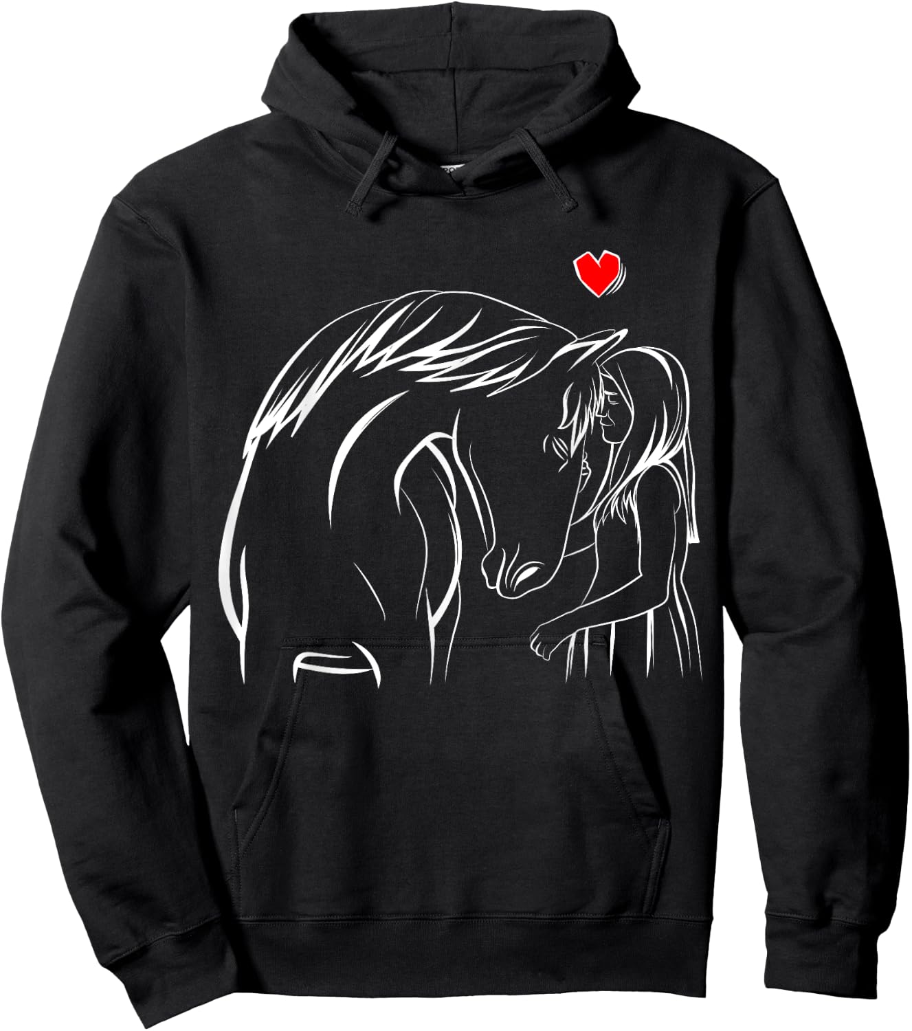 Horse Lover Girl Horseback Riding Women Hoodie - Hoodie | Black