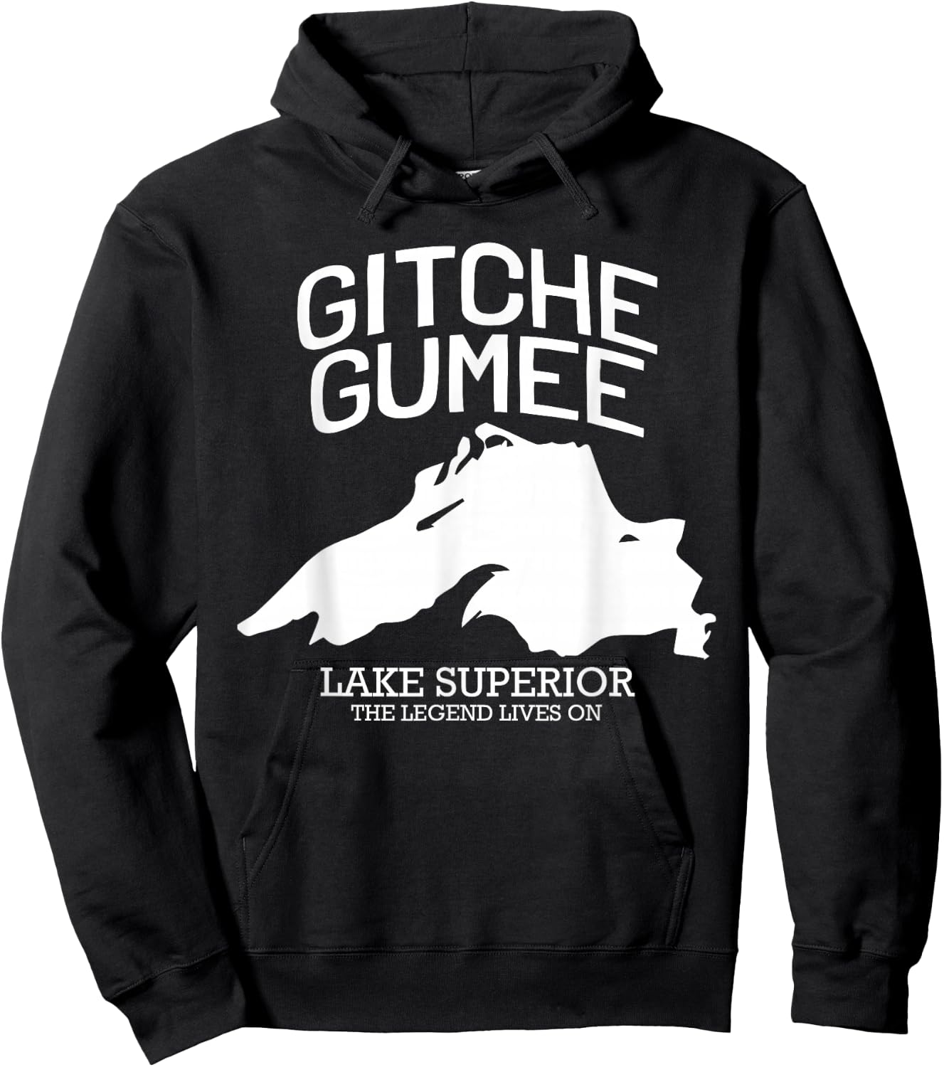 Superior, Great Lake, Gitche Gumee Apparel Lakes Gifts Hoodie - Hoodie | Black