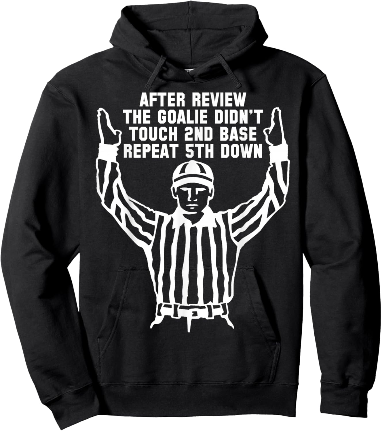Football Referee Funny Sports Fan T Shirts Men Women Kids Hoodie - Hoodie | Black