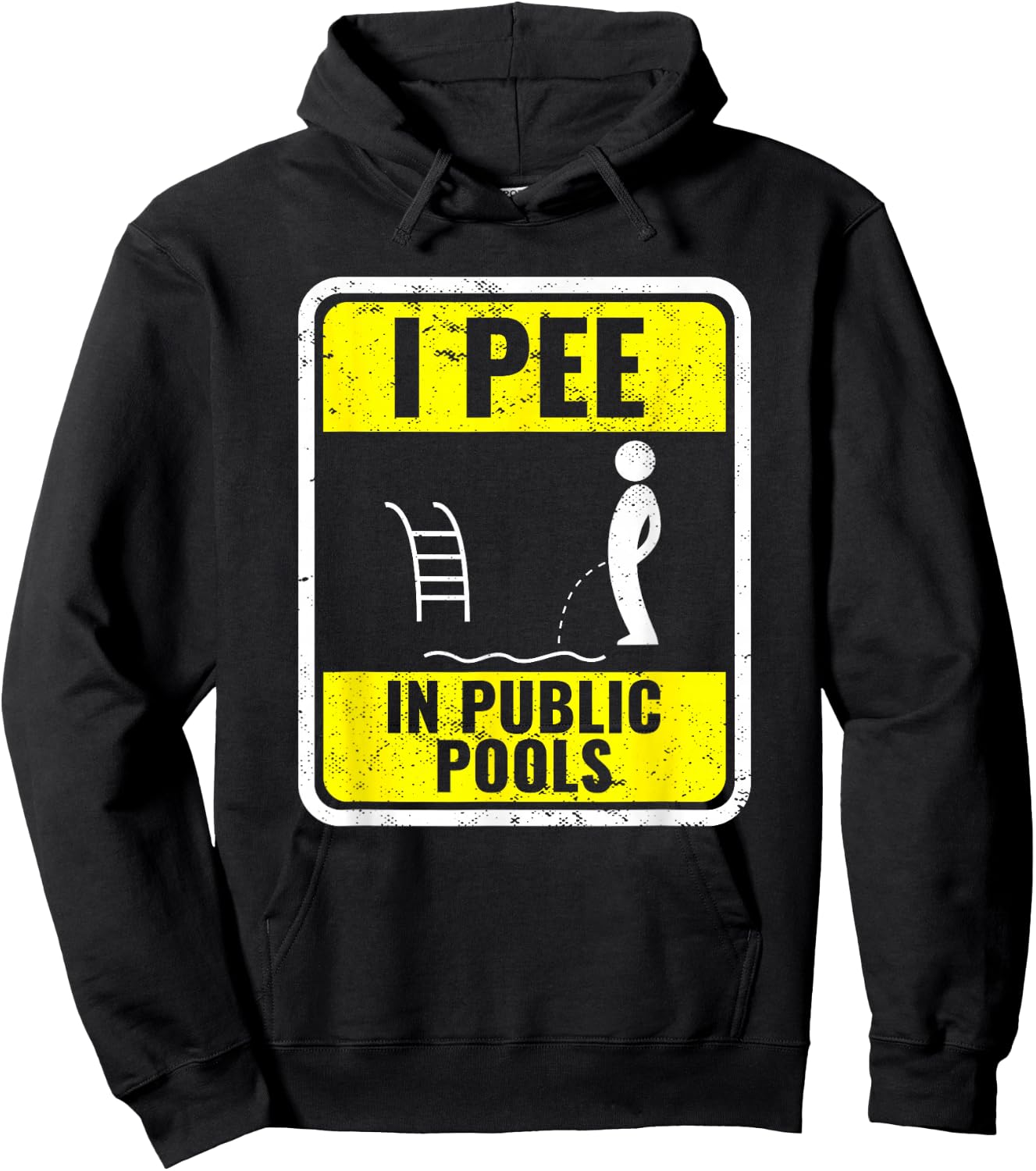 I Pee In Public Pools Funny Peeing In Pools Swiming Party Hoodie - Hoodie | Black