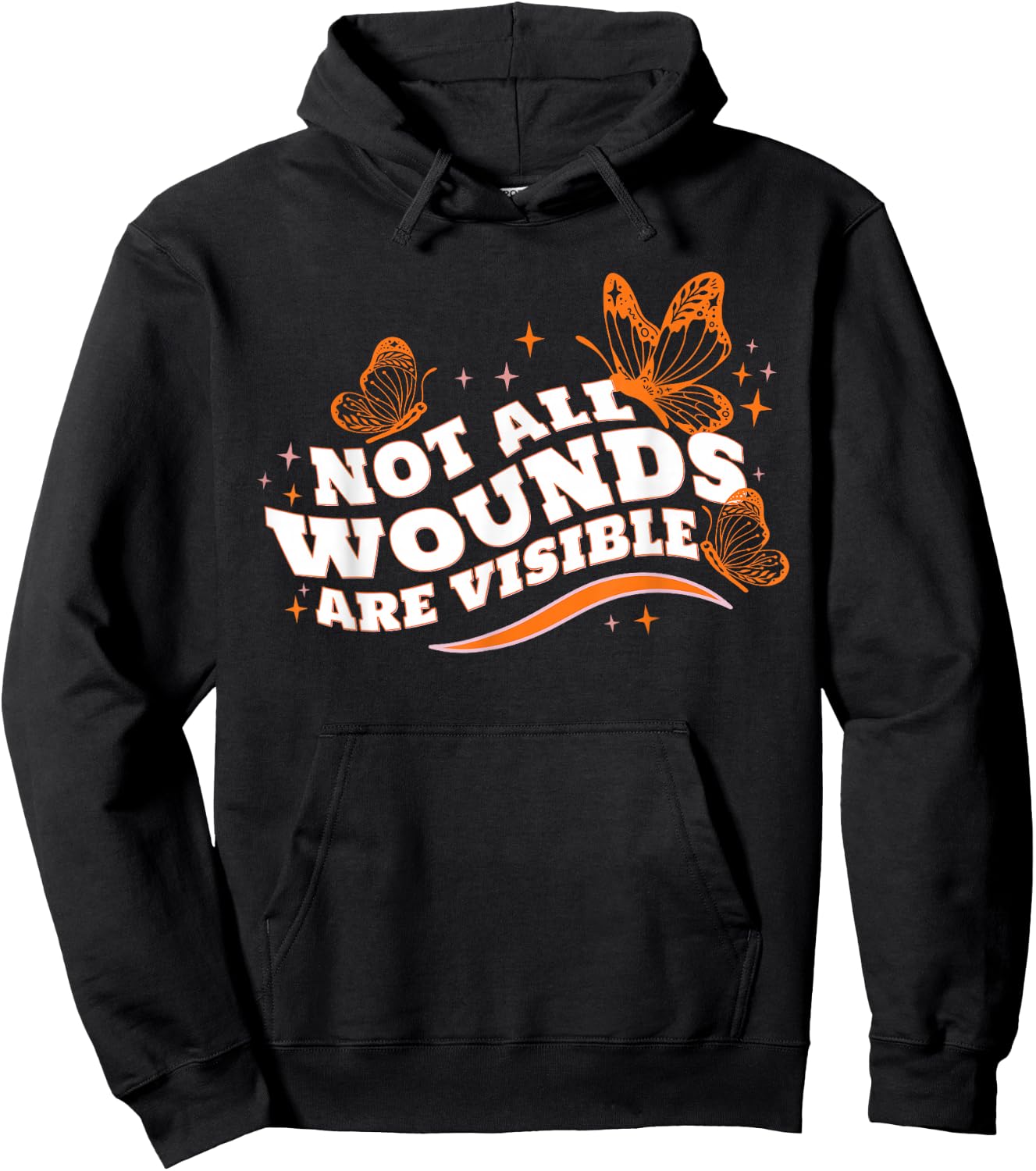 Multiple Sclerosis MS Awareness Not All Wounds Are Visible Hoodie - Hoodie | Black