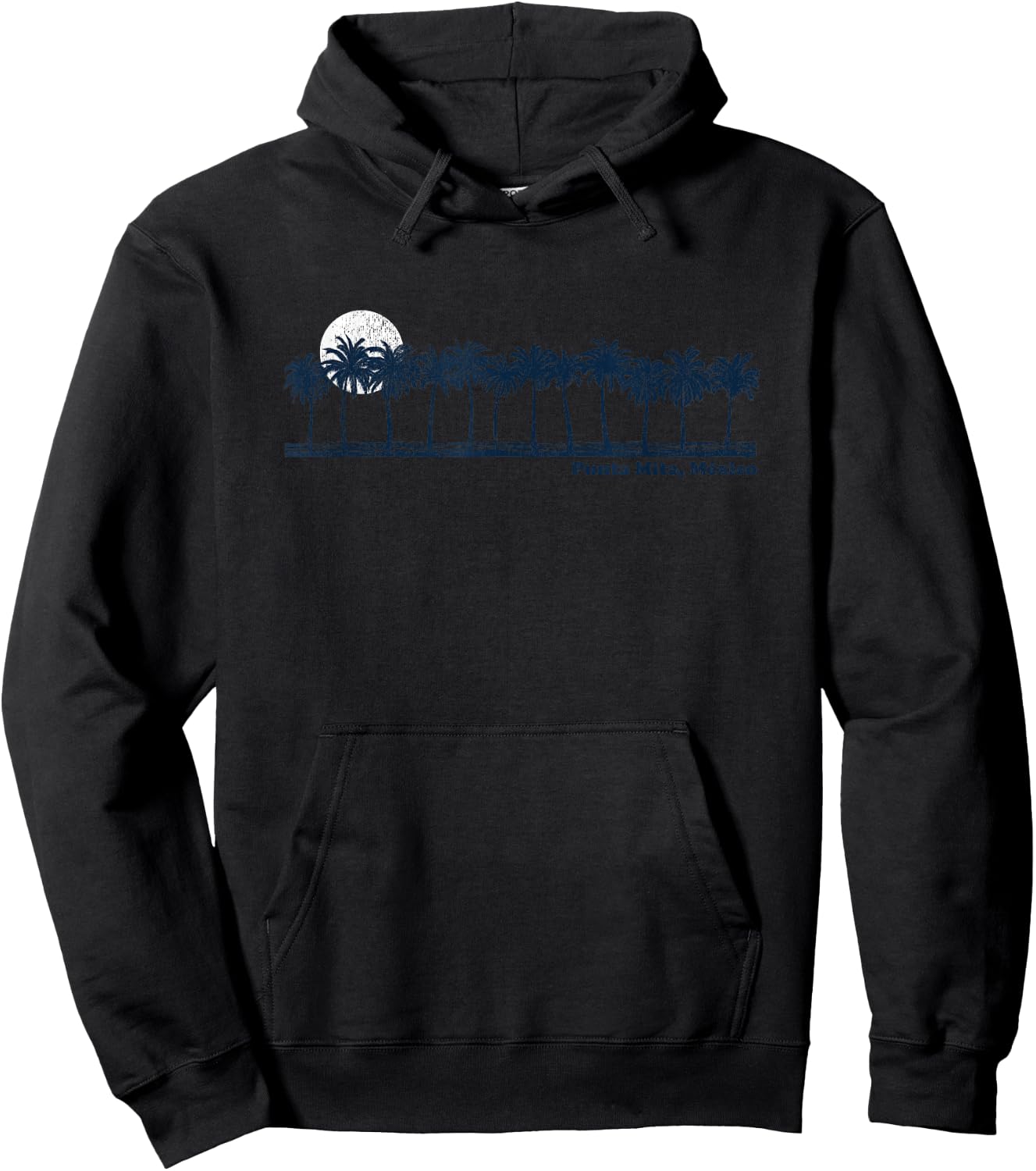 Punta Mita Vintage 70s Retro Throwback Design Hoodie - Hoodie | Black