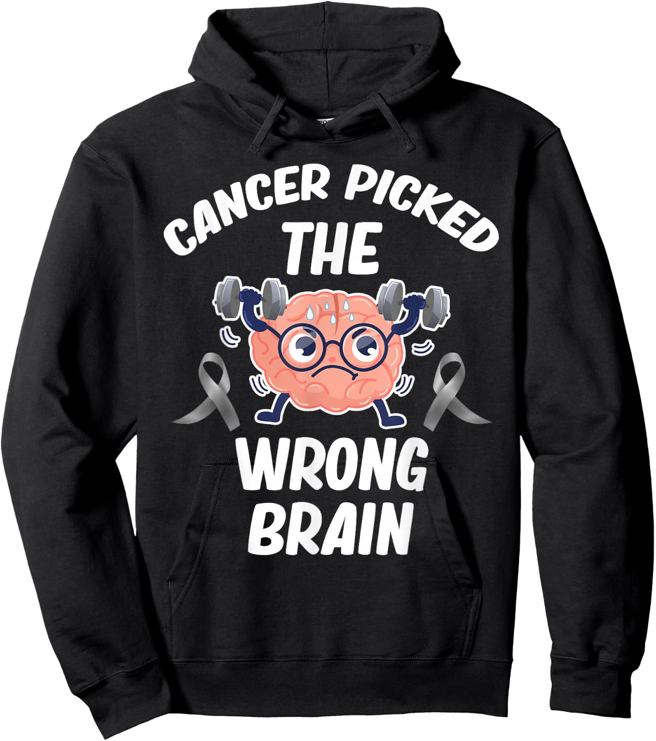 Cancer Picked The Wrong Brain Cancer Survivor Glioblastoma Hoodie - Hoodie | Black