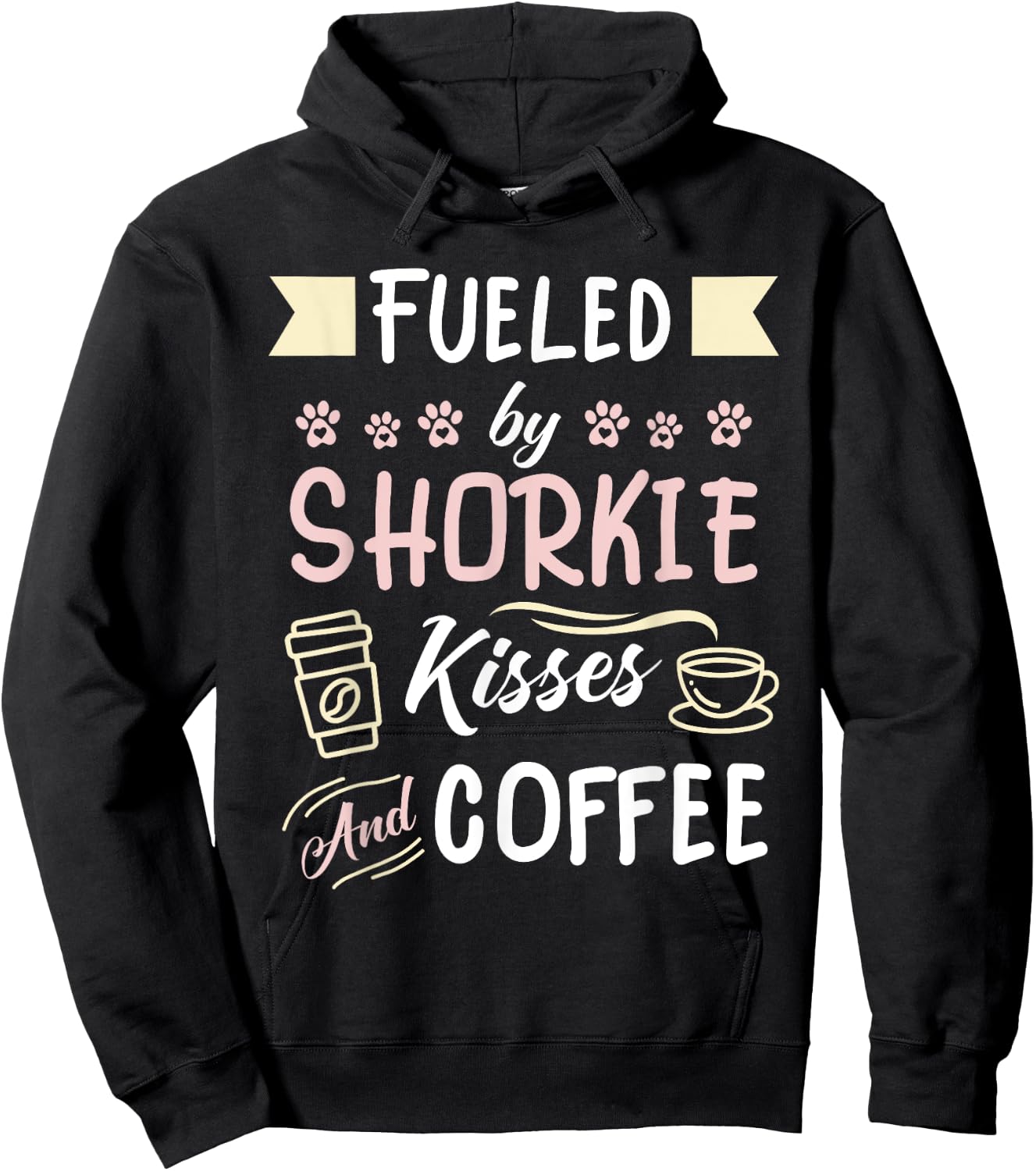 Shorkie Mom Coffee Lover Dog Pet Owner Hoodie - Hoodie | Black