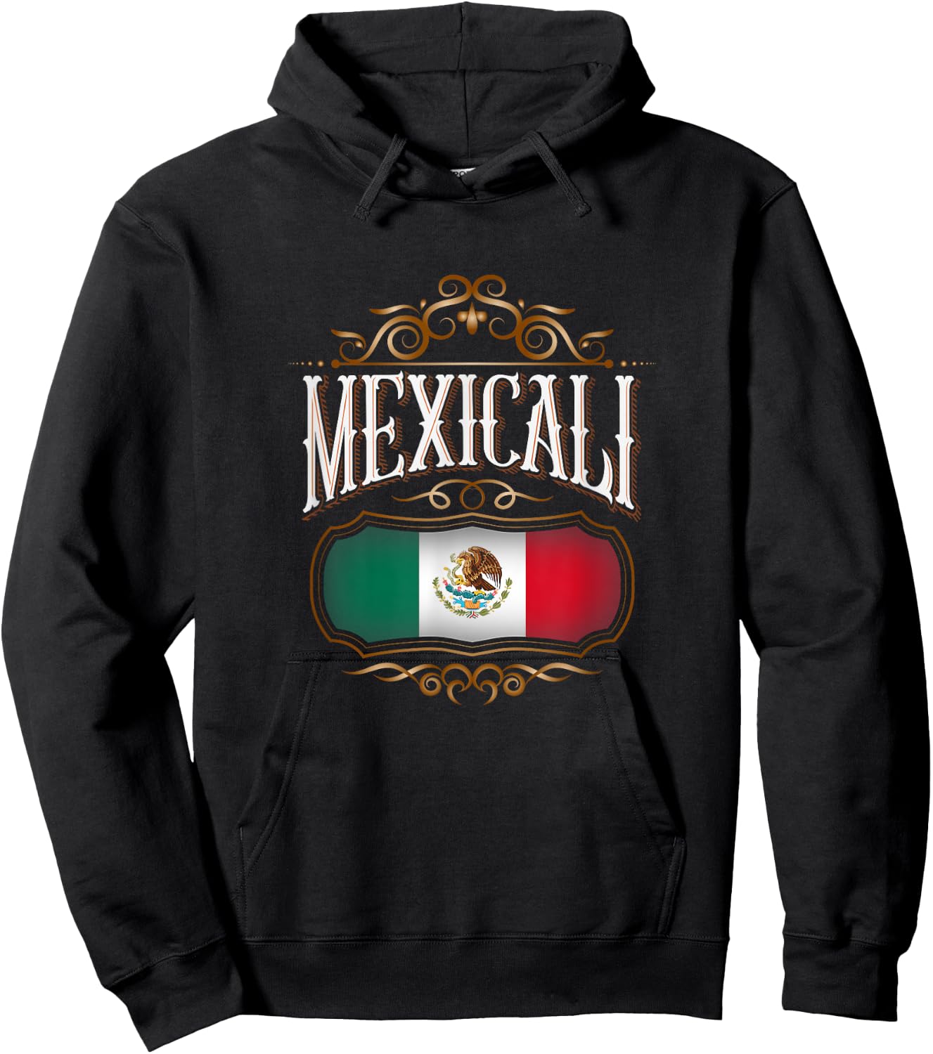 MEXICALI Baja California con bandera de México Hoodie - Hoodie | Black