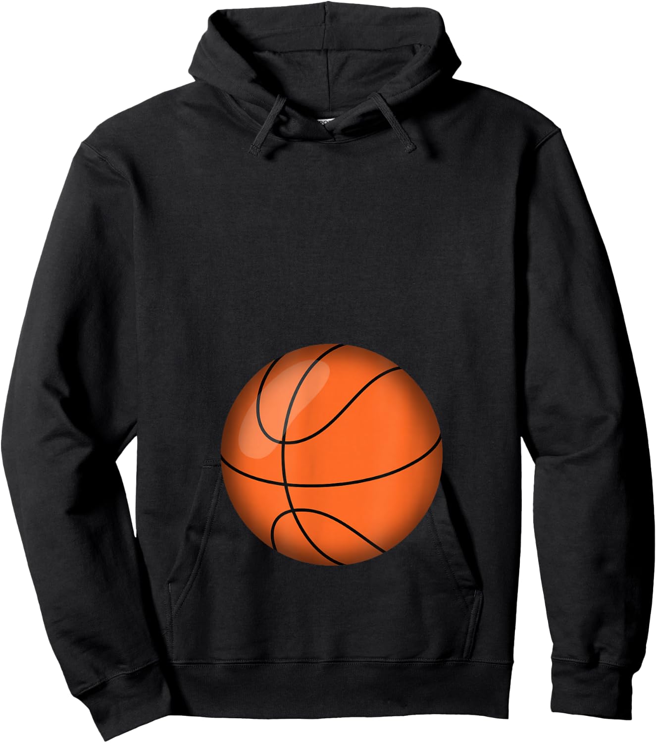 Funny Basketball Player Baby Belly Mum Hoodie - Hoodie | Black