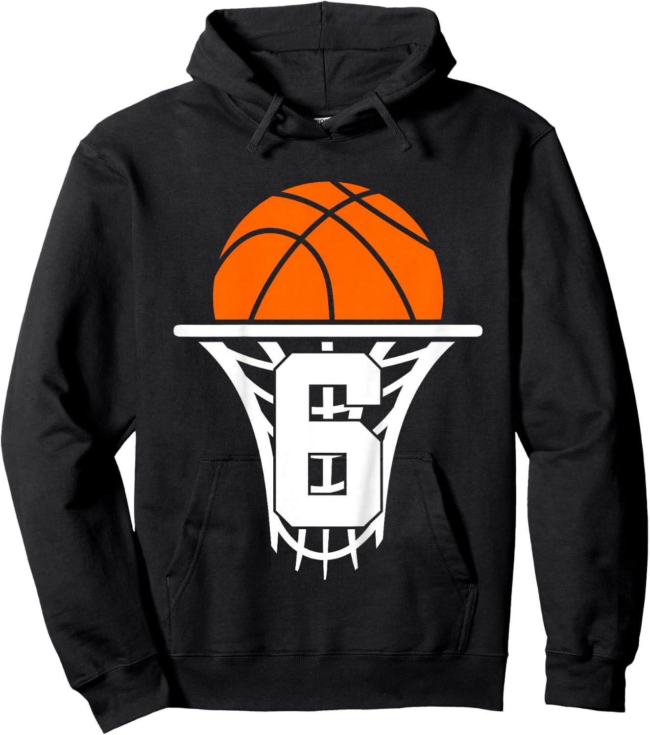 6 Years Basketball 6th Birthday Hoodie - Hoodie | Black