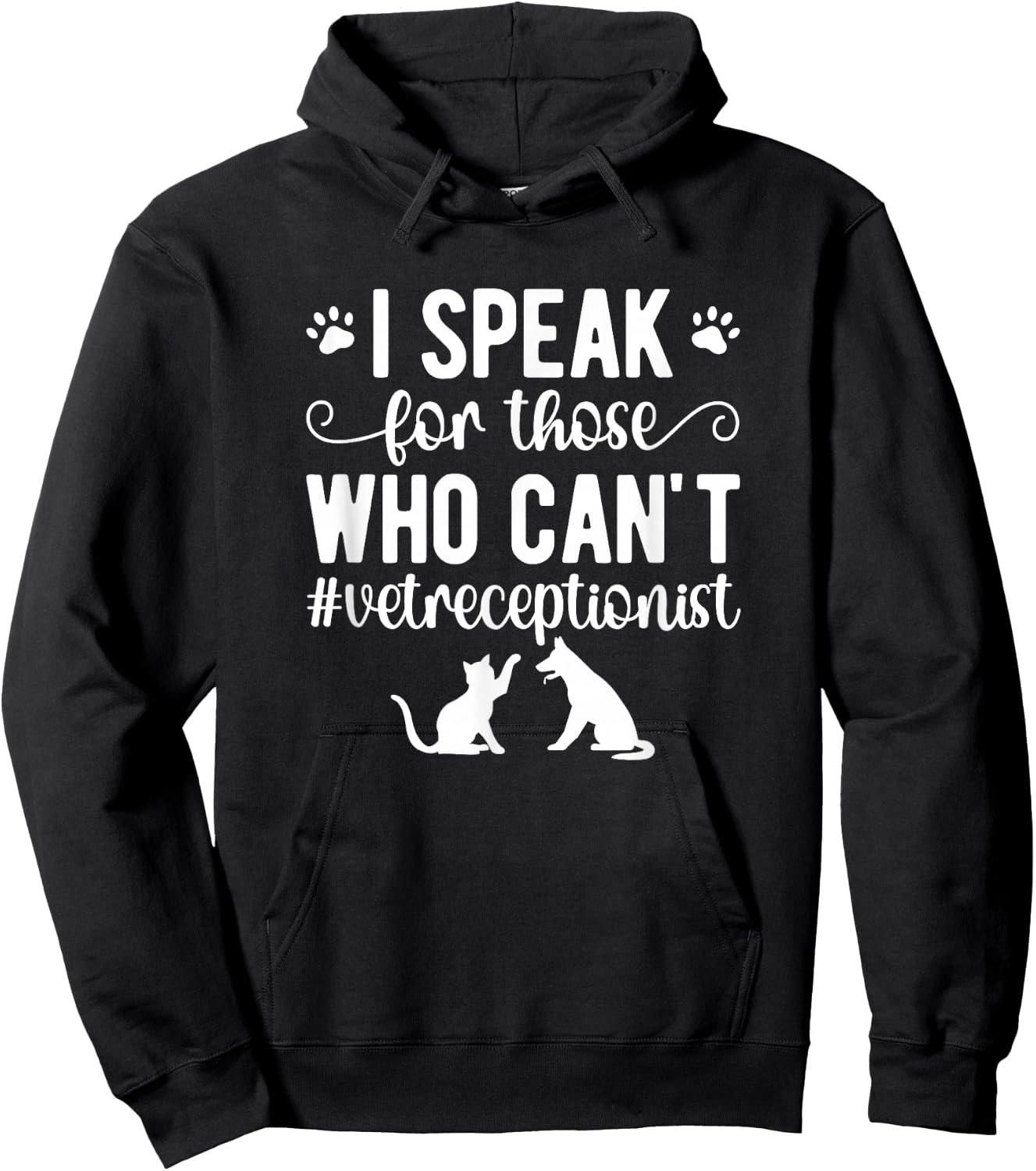 Vet Receptionist Appreciation Veterinary Receptionist Hoodie - Hoodie | Black