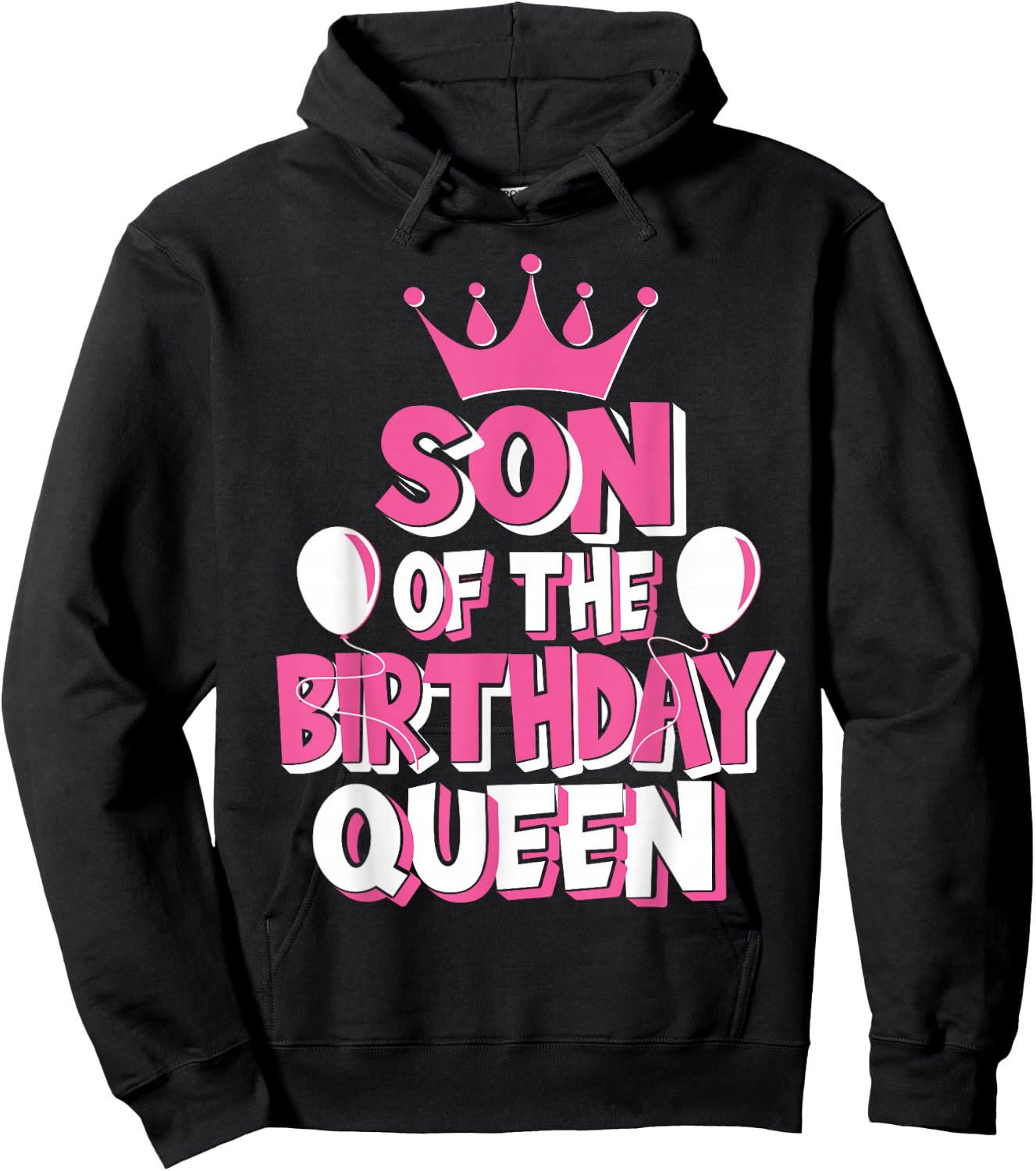 Son Of The Birthday Queen Celebration Family Matching Hoodie - Hoodie | Black