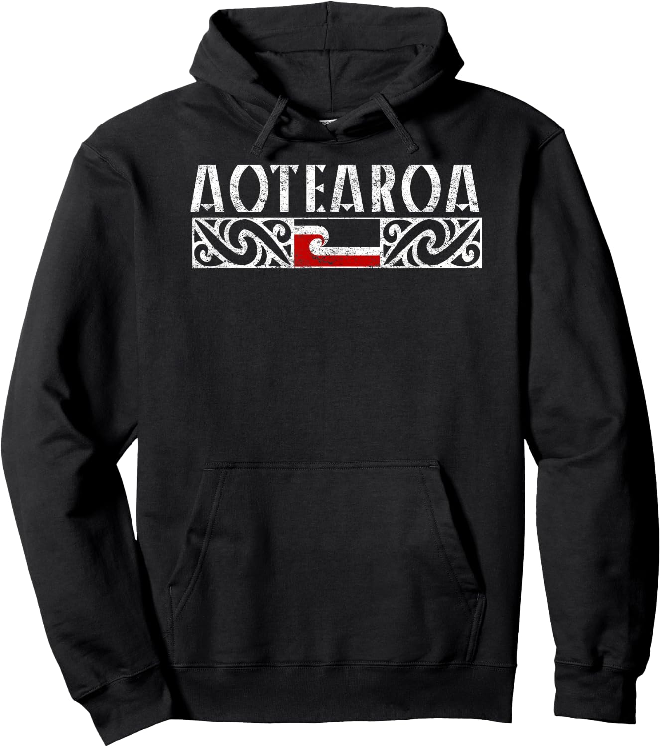 Aotearoa Maori Flag Hoodie - Hoodie | Black