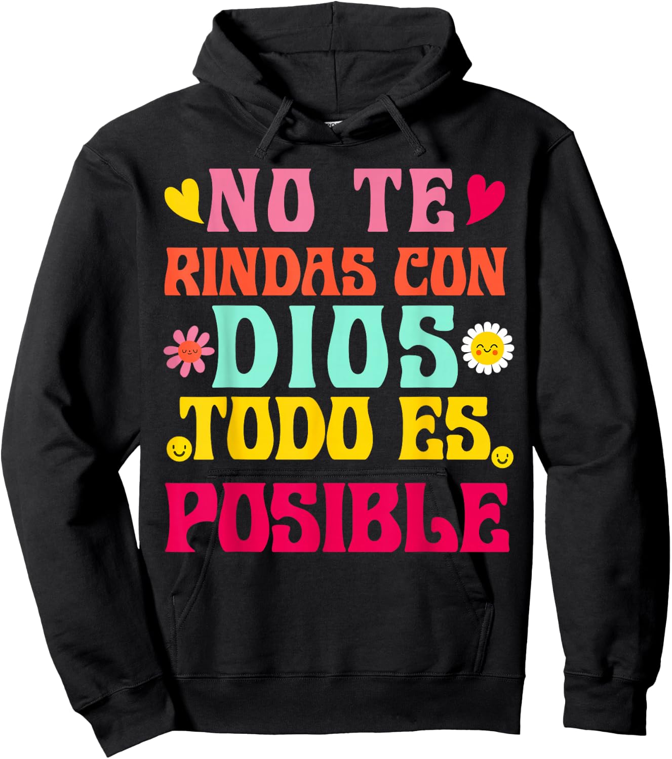 Camiseta Cristiana Para Mujer En Espanol Spanish Cristiano Hoodie - Hoodie | Black