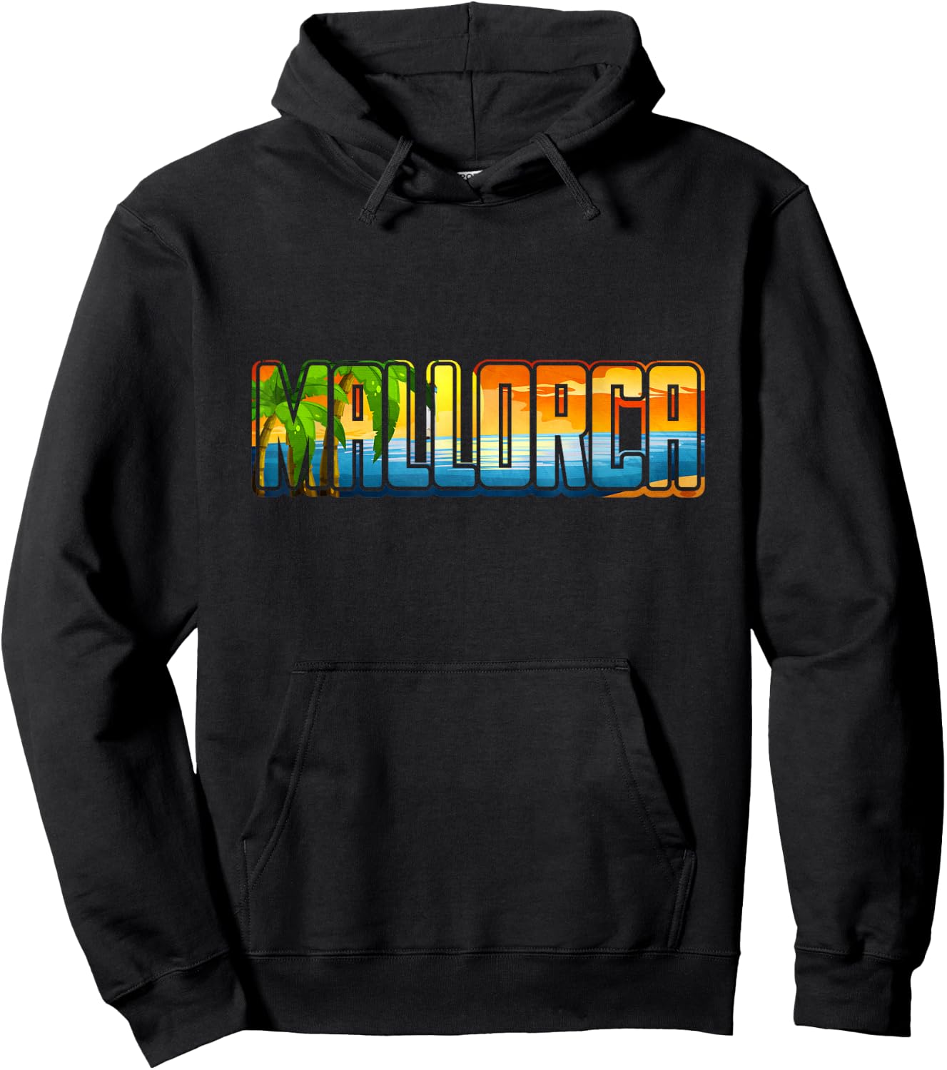 Mallorca Sunset Silhouette Hoodie - Hoodie | Black