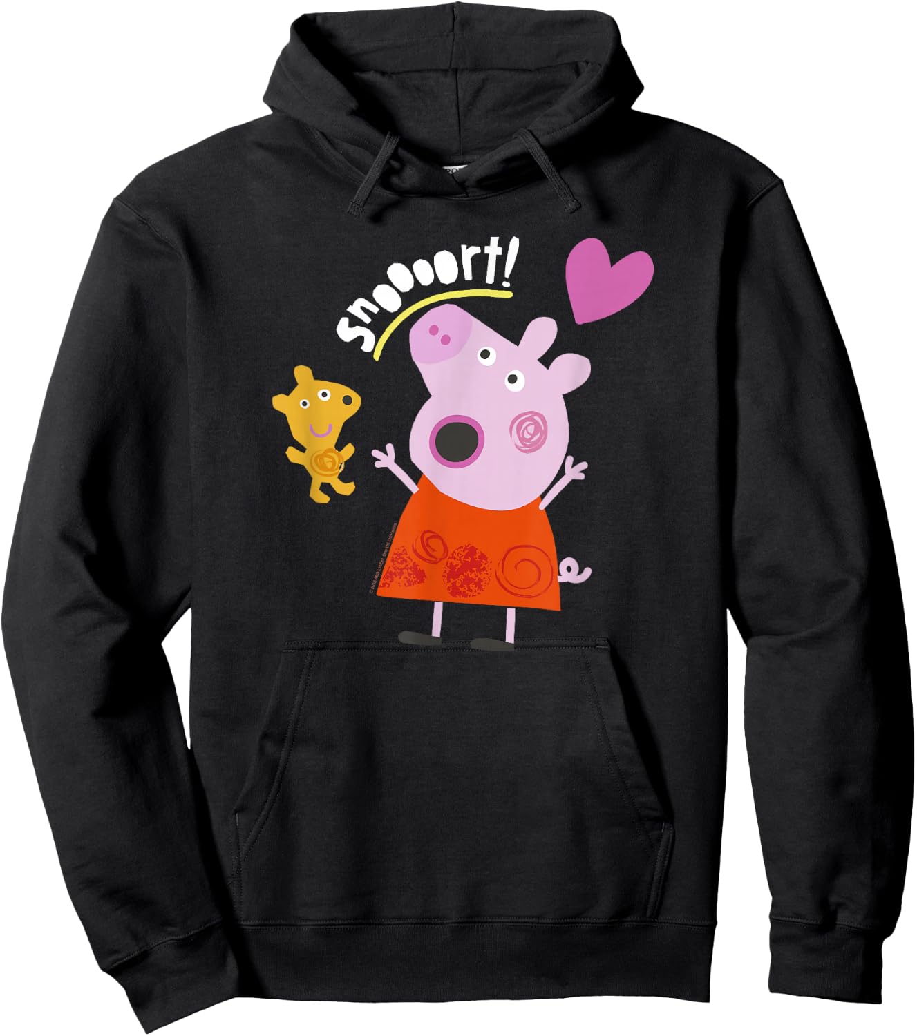 Peppa Pig Snoooort! Peppa & Teddy Having Fun Hoodie - Hoodie | Black