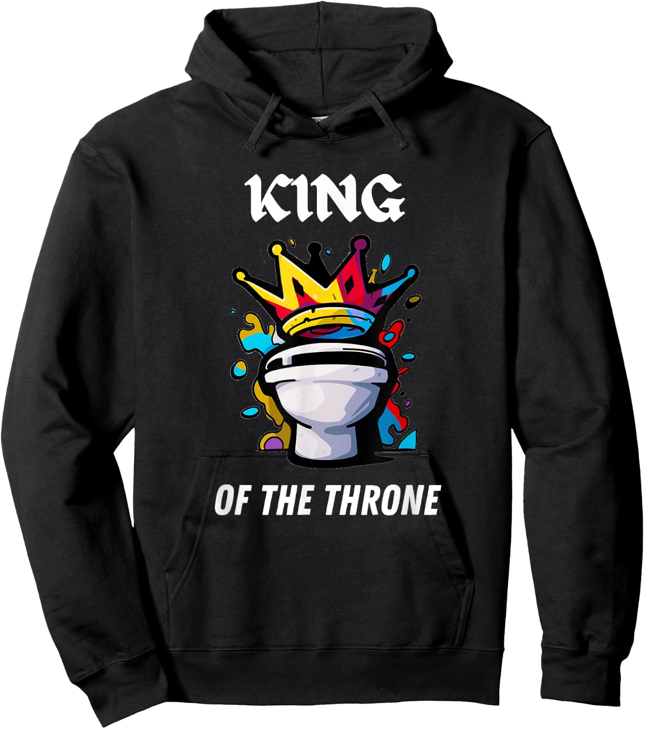Awesome King of the Toilet Throne Poopy Puns Hoodie - Hoodie | Black
