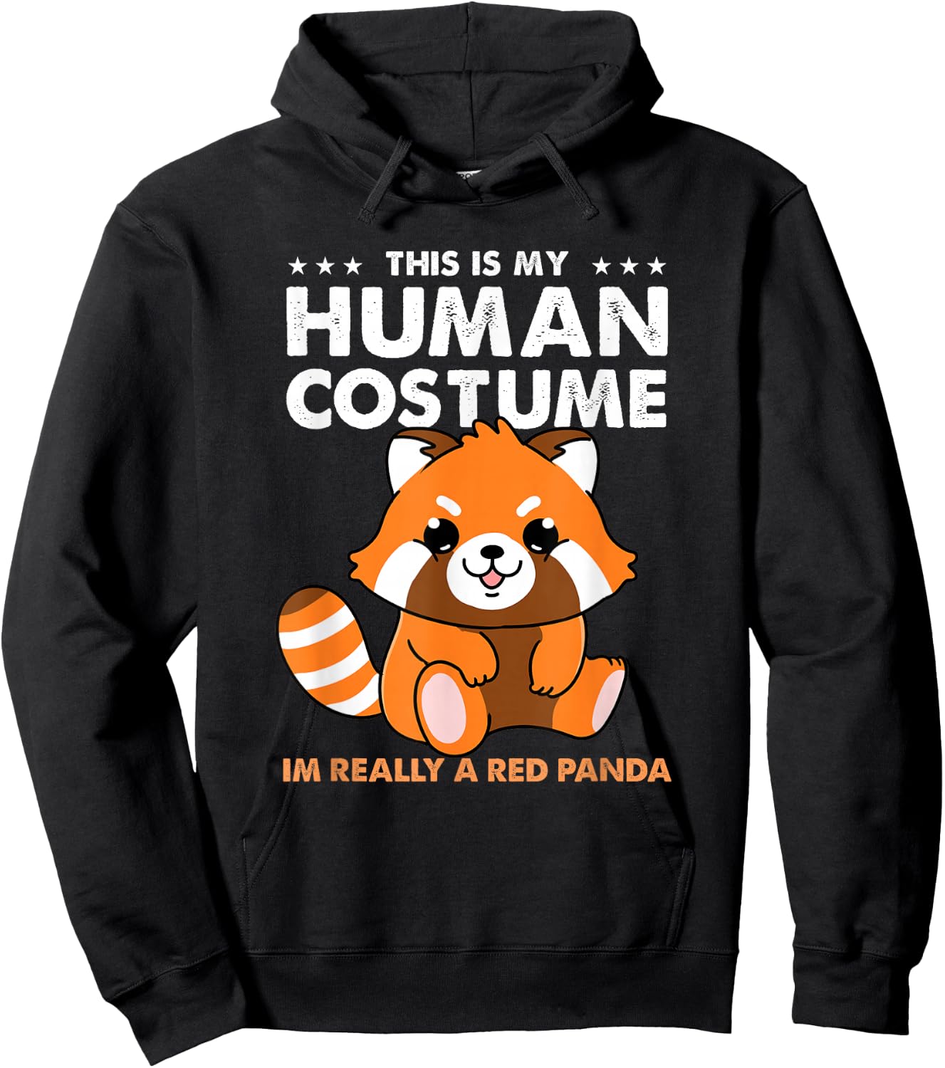 This is My Human Costume Im Really A Red Panda Halloween Hoodie - Hoodie | Black