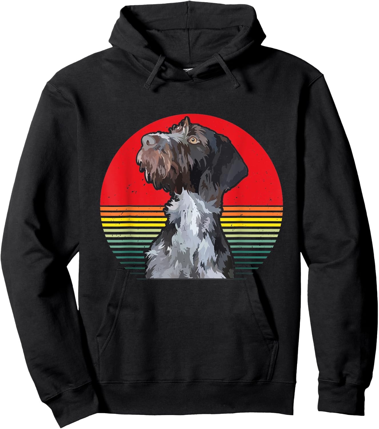 Wirehaired Dog German Wirehaired Pointer Hunting Dog Gift Hoodie - Hoodie | Black