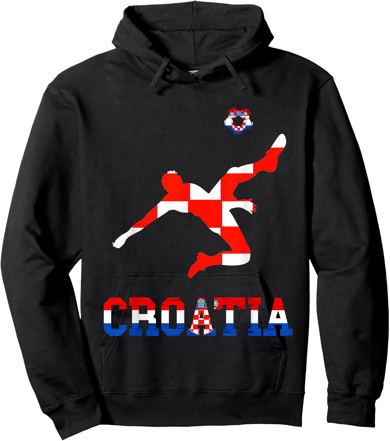Croatia Croatian Soccer Player Croatian Roots Croatian Flag Hoodie - Hoodie | Black