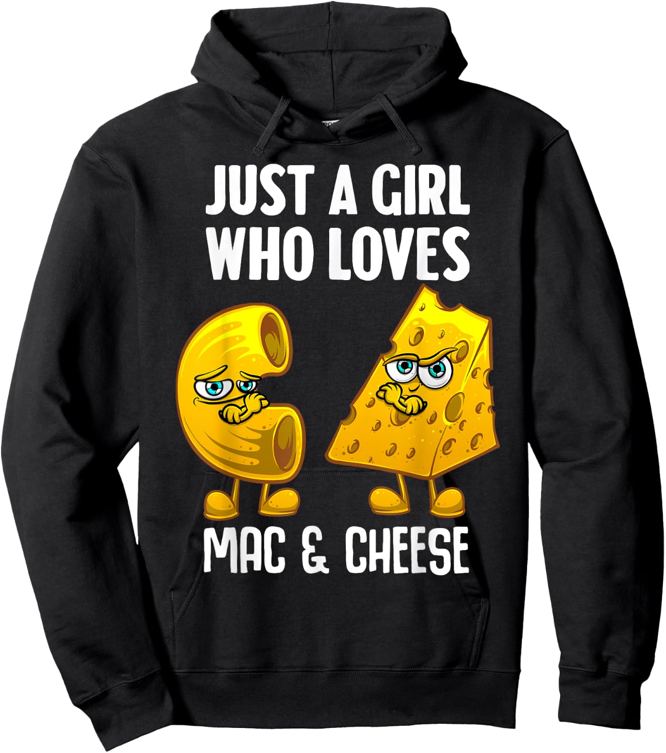 Funny Mac And Cheese Design For Girls Women Macaroni Cheese Hoodie - Hoodie | Black