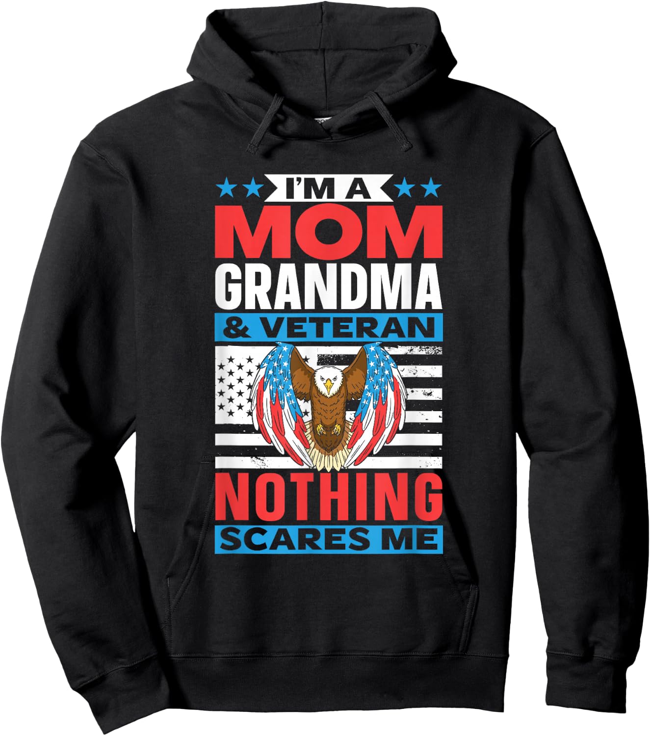 Mother Grandmother Veteran Nichts macht Mir Angst Veteran Hoodie - Hoodie | Black