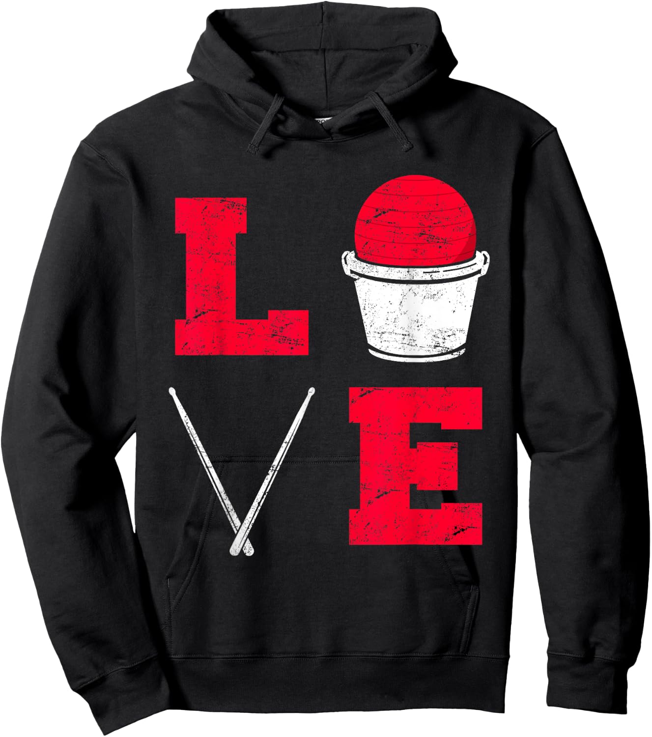 Cardio Drumming Love Fitness Class Gym Workout Exercise Hoodie - Hoodie | Black