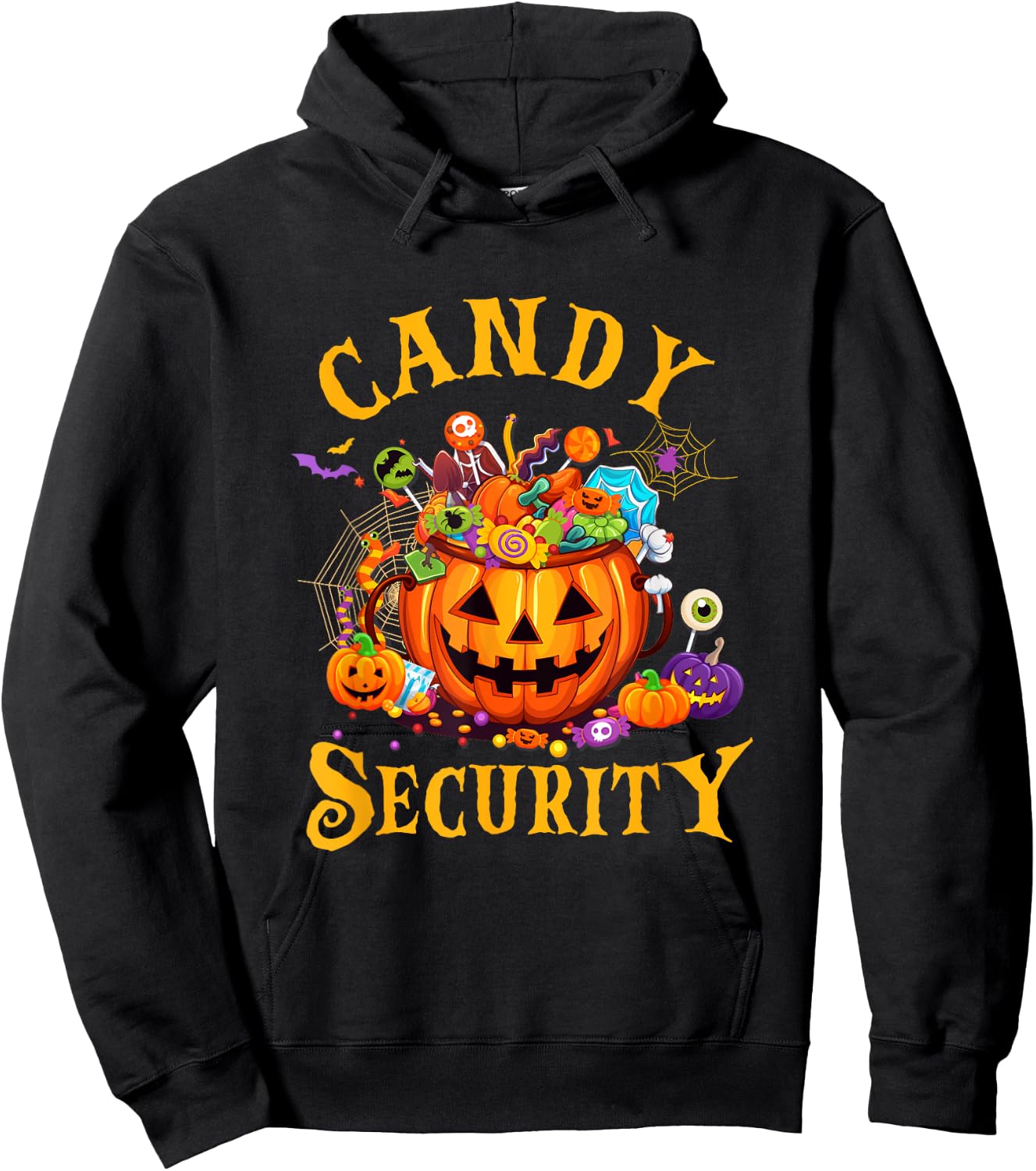 Funny Candy Security Halloween Costume Party Hoodie - Hoodie | Black