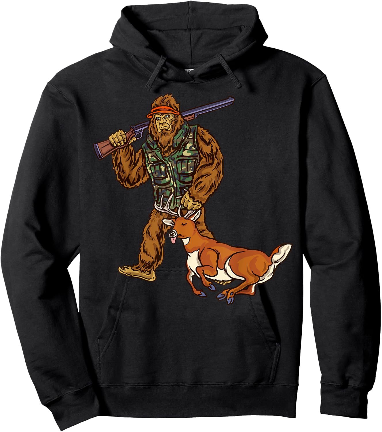 Northern Outdoors White Tail Deer Collection Black Men's Deer Hunting Bigfoot Hunter Hoodie - Hoodie | Black