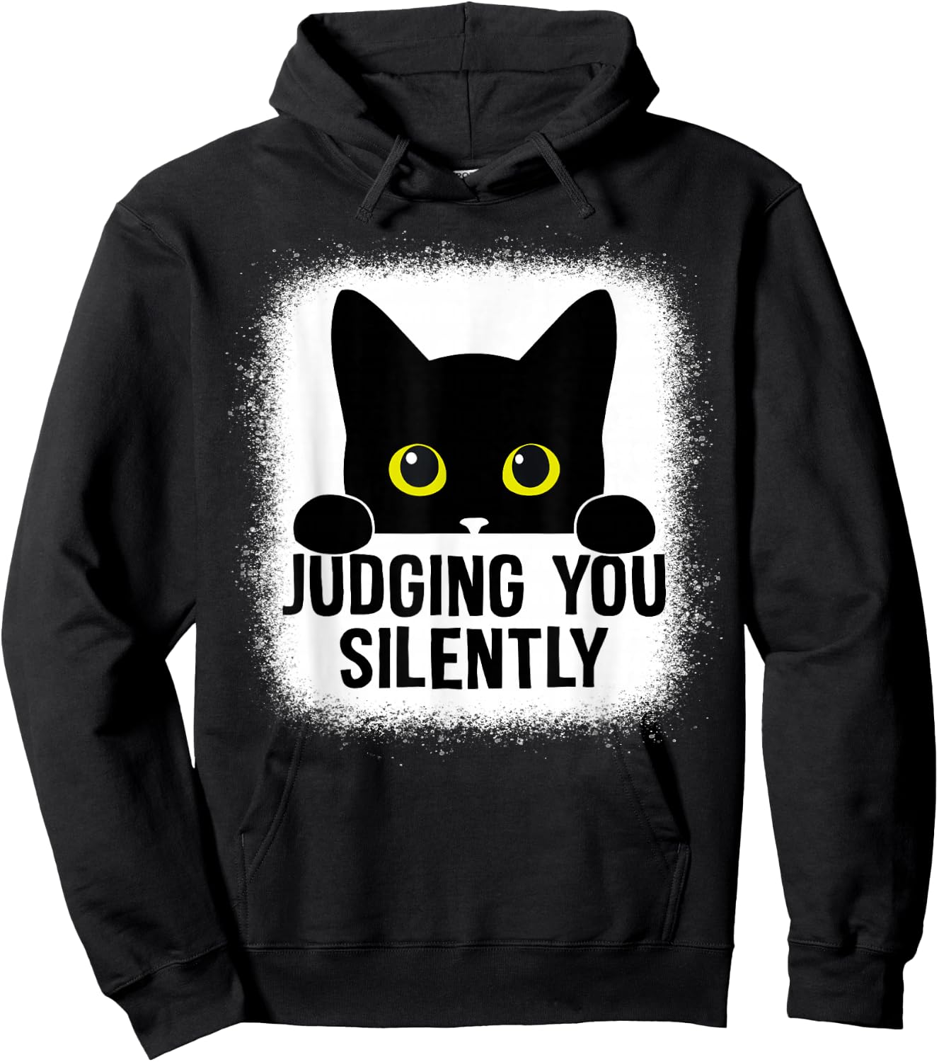 Funny Cat Judging You Silently Sarcastic Cat Hoodie - Hoodie | Black