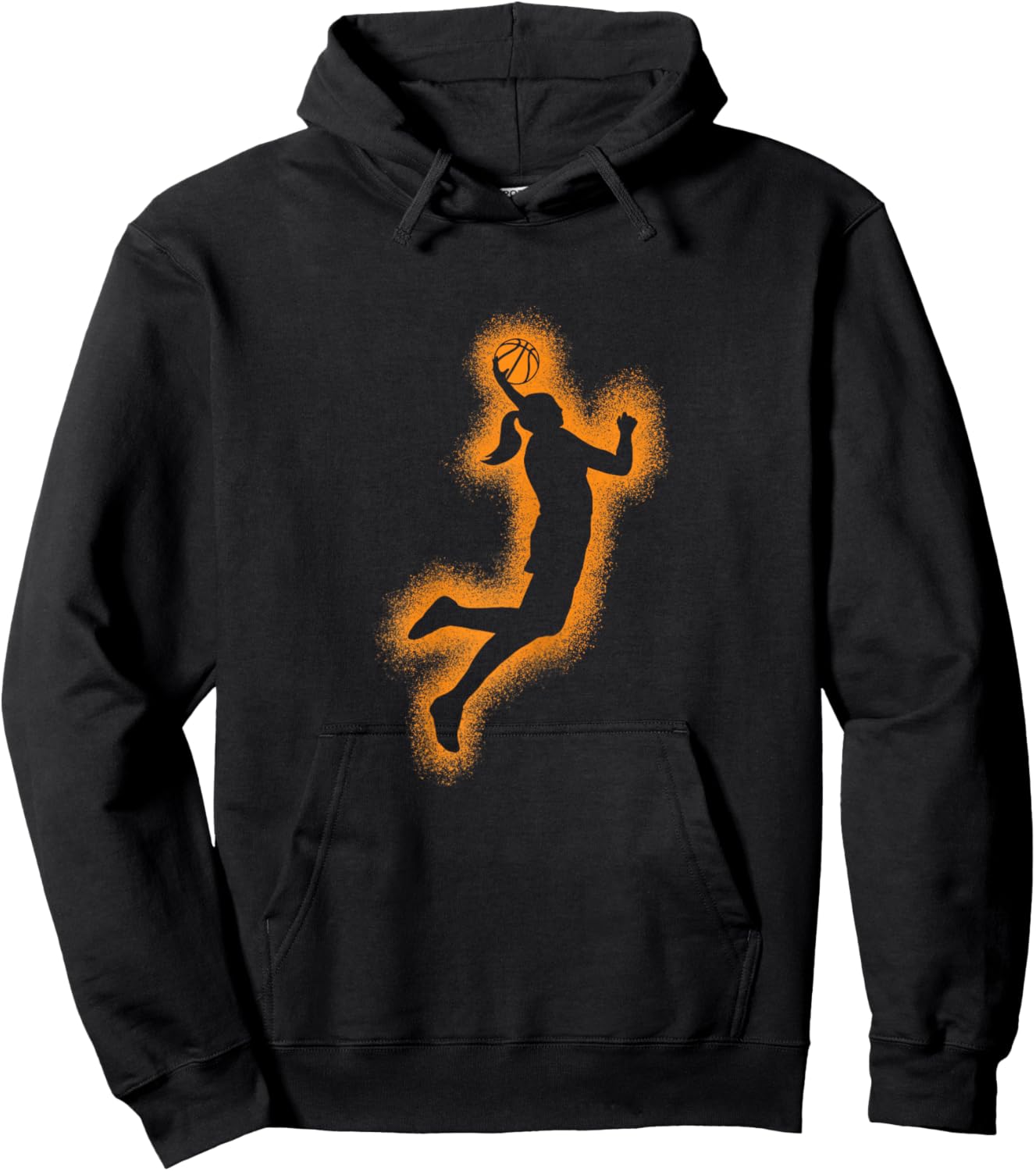 Cute Basketball Player Print Women Girls Basketball Hoodie - Hoodie | Black
