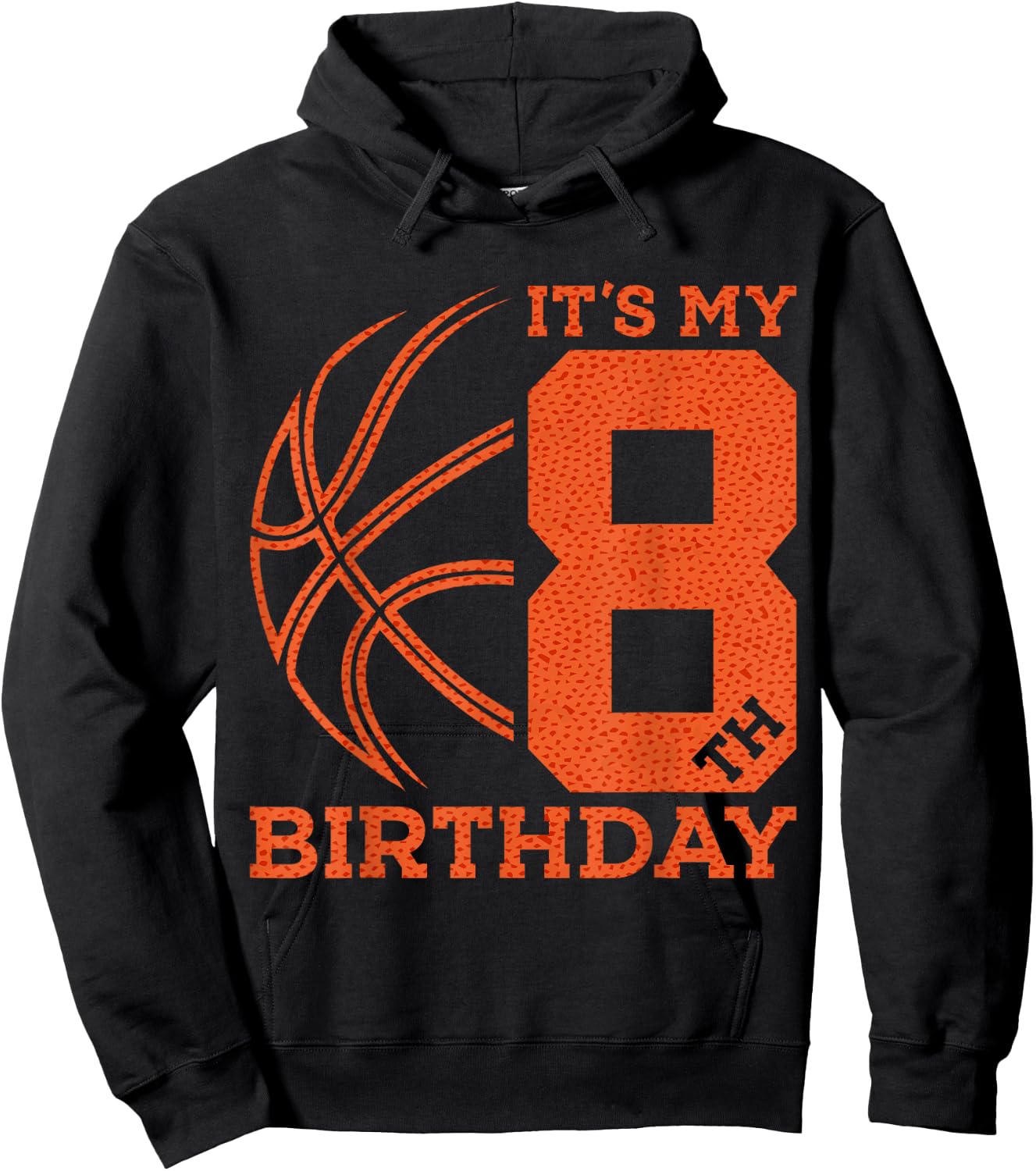 It's My 8th Birthday Basketball 8th Birthday Hoodie - Hoodie | Black