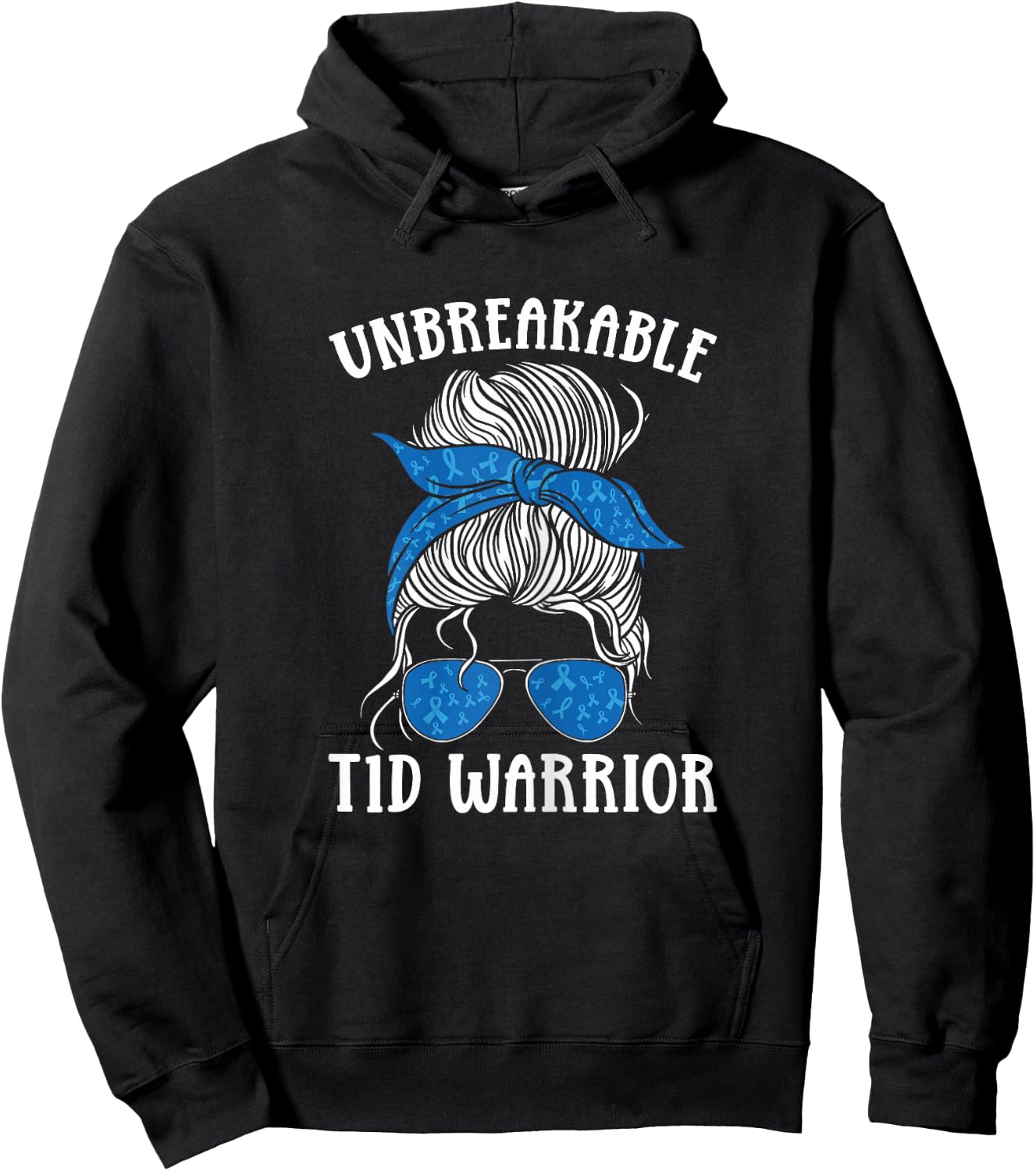 Diabetes Awareness Type 1 Diabetes Unbreakable T1D Warrior Hoodie - Hoodie | Black