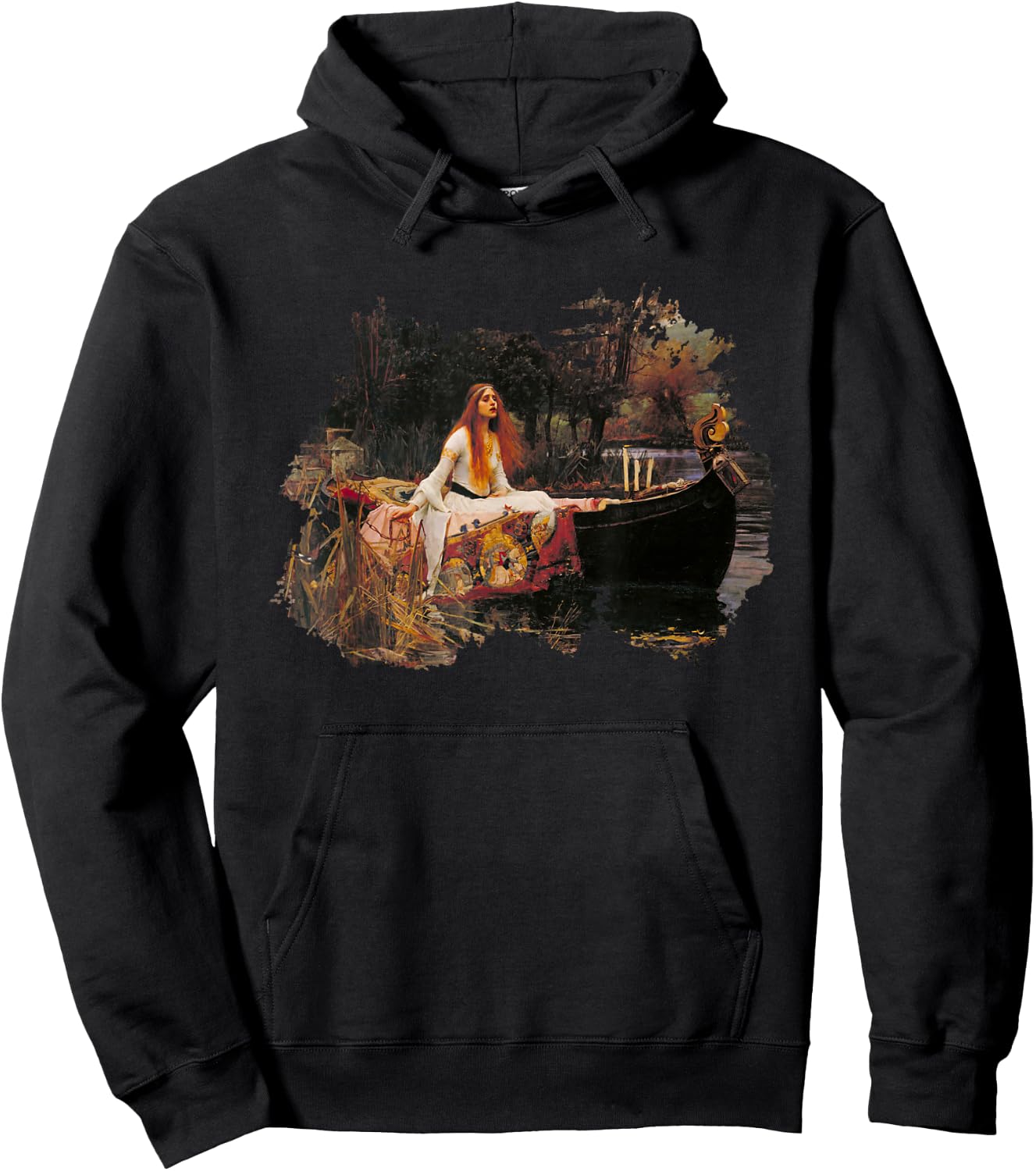 The Lady of Shalott Grunge Hoodie - Hoodie | Black