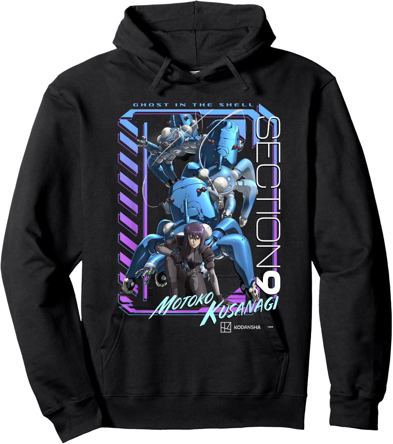 Ghost in the Shell: Stand Alone Complex Neon Section 9 Hoodie - Hoodie | Black