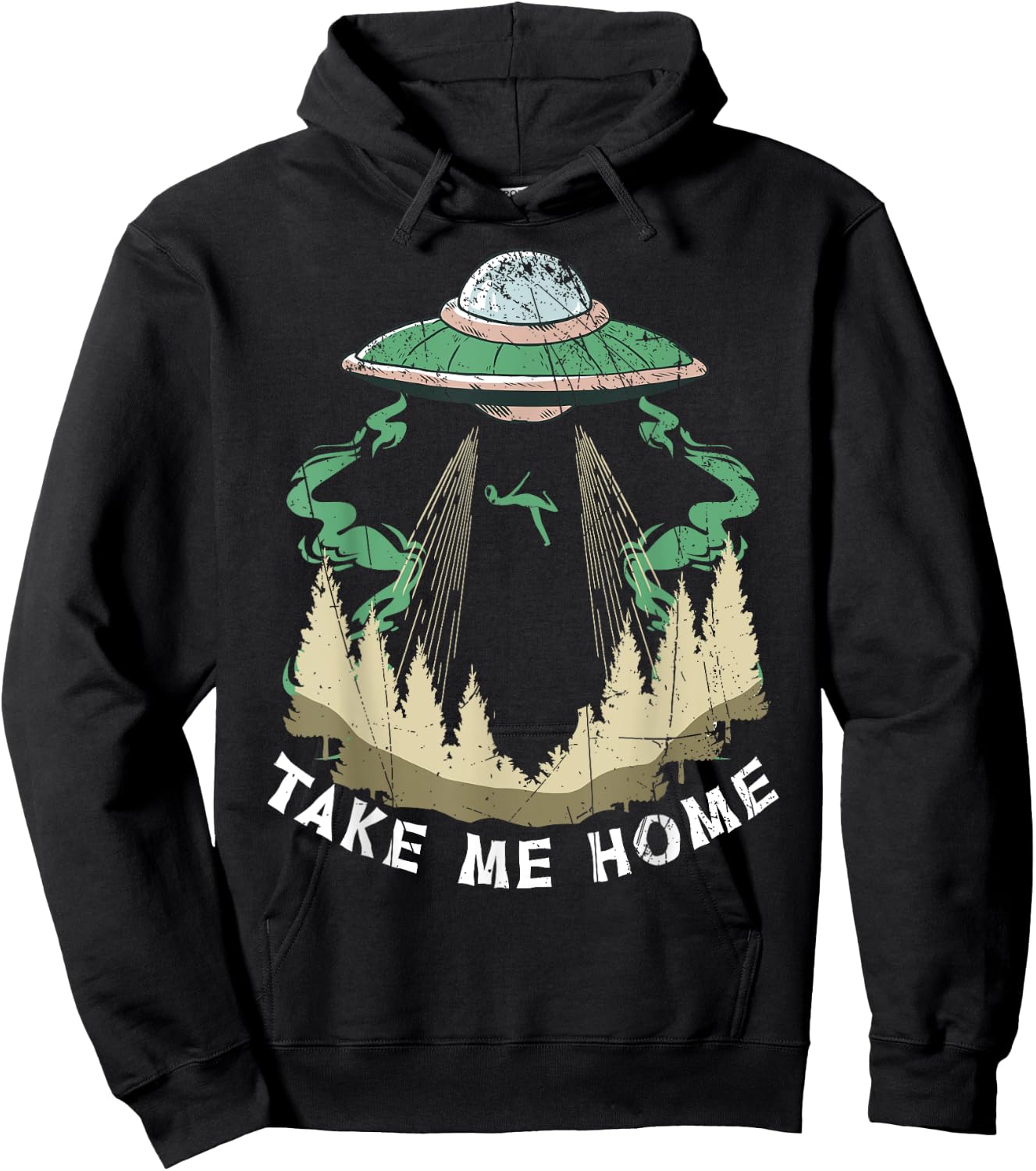 Space Alien Ufo Alien Head Tie Dye Peace Hoodie - Hoodie | Black