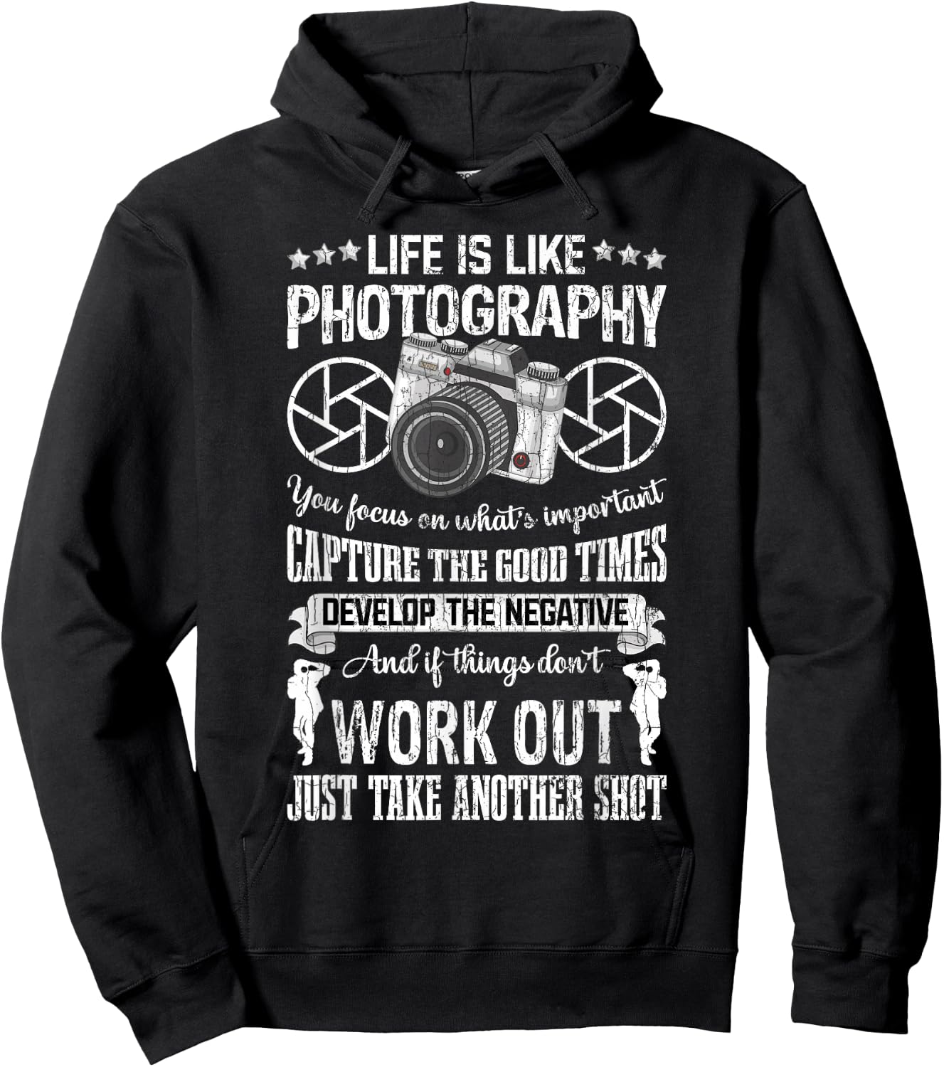 Das Leben ist wie Fotografie Funny Photographer Graphic Hoodie - Hoodie | Black