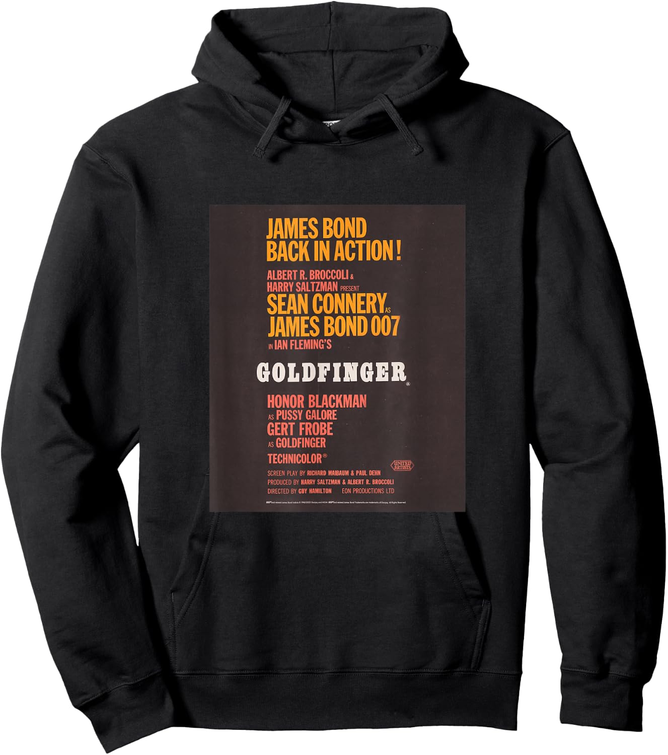 Official James Bond 007 Goldfinger Hoodie - Hoodie | Black