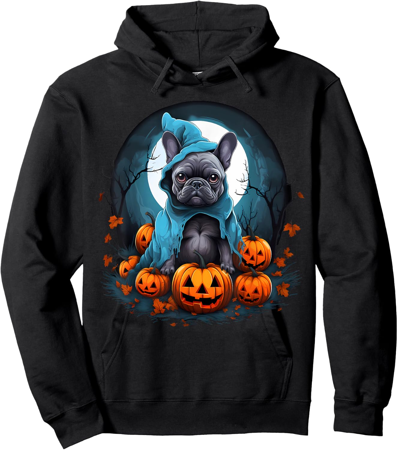 Frenchie French Bulldog Halloween Costume Hoodie - Hoodie | Black