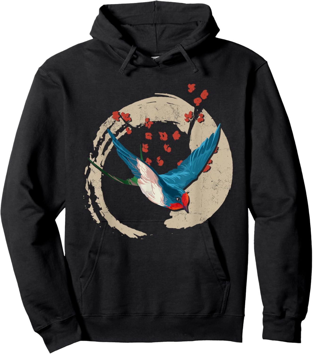 Colorful Swallow | Birds Lover | Nature Swallows Hoodie - Hoodie | Black