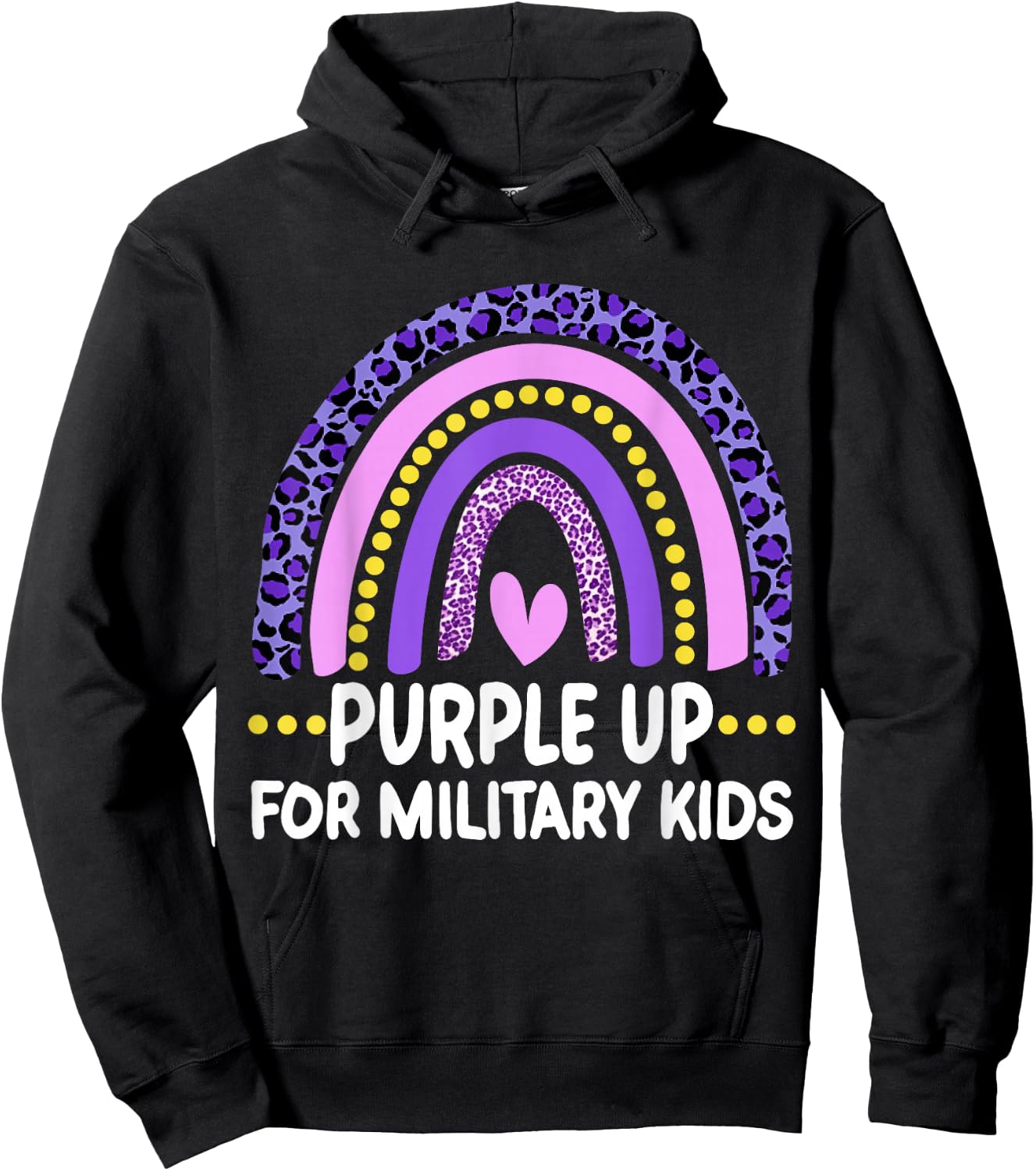Purple Up for Military Kids Month of the Military Child Hoodie - Hoodie | Black