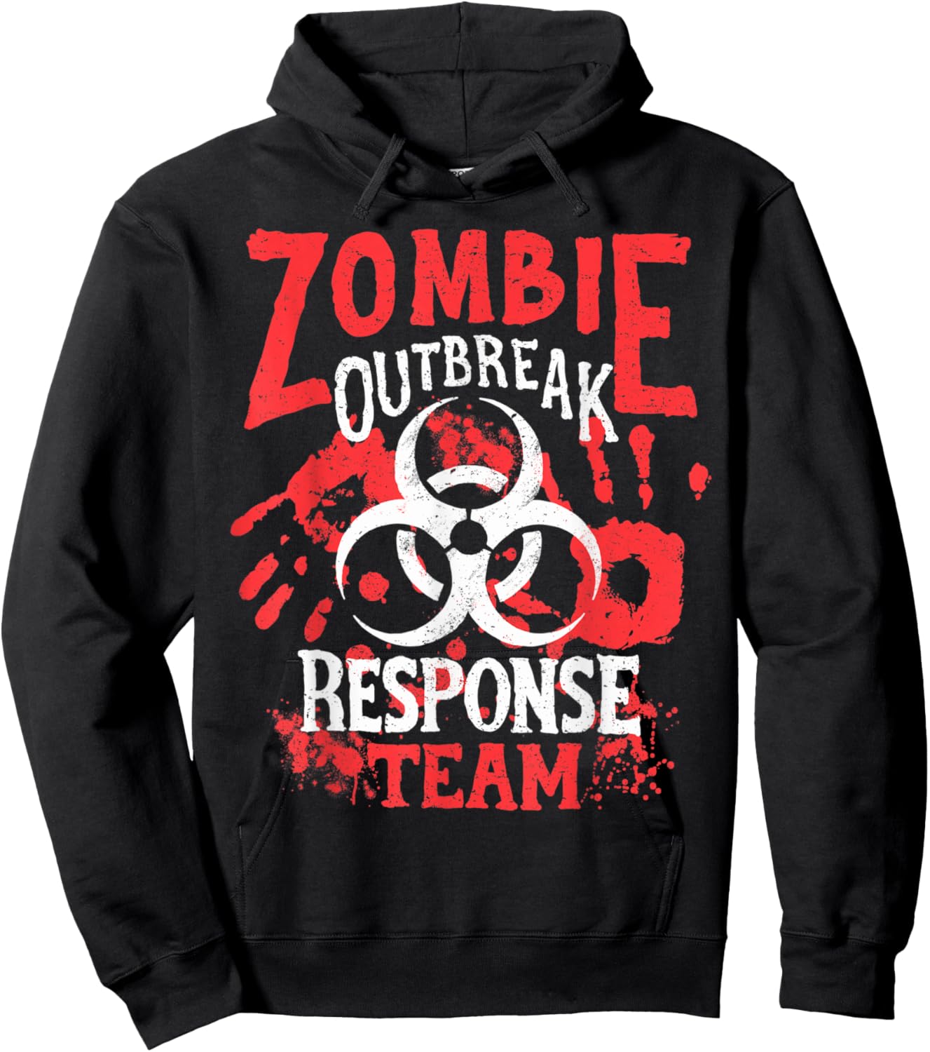 Zombie Outbreak Halloween Response Team Funny Men Apocalypse Hoodie - Hoodie | Black