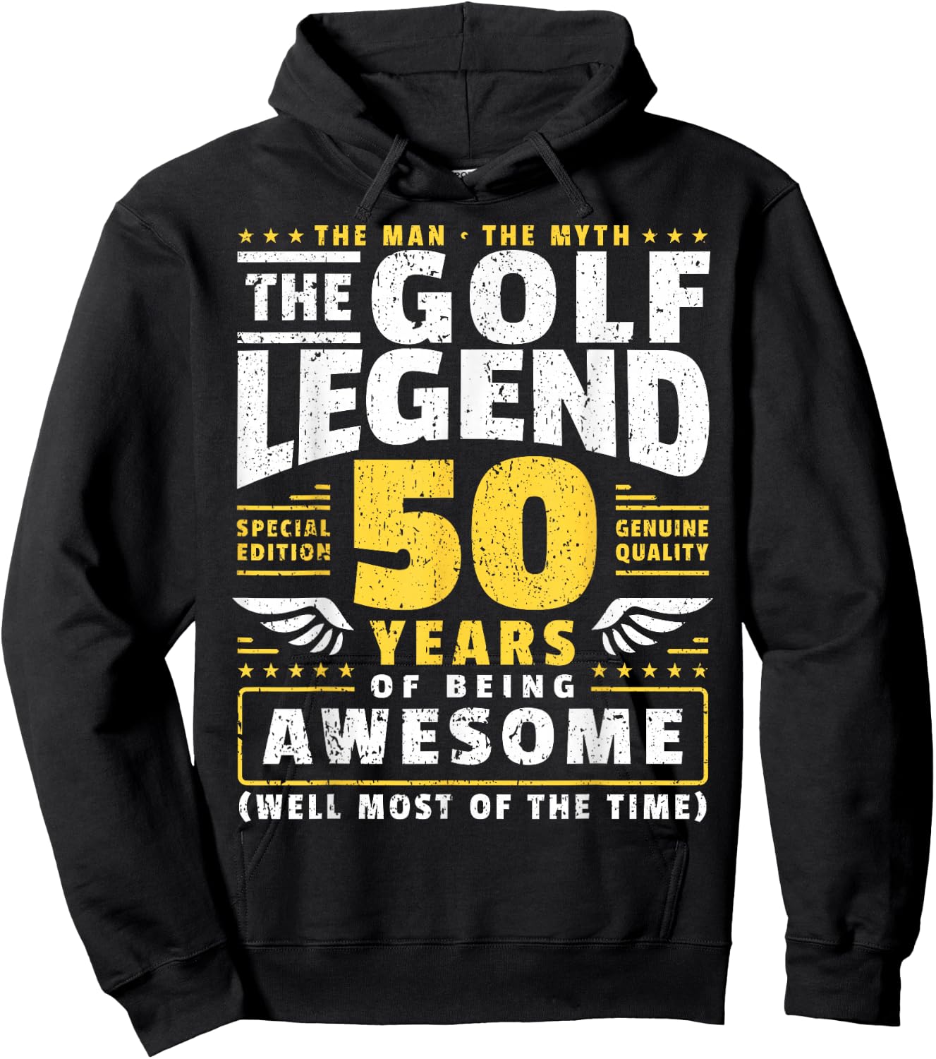 50th Birthday Golf Player 50 Years Old Golfer Hoodie - Hoodie | Black