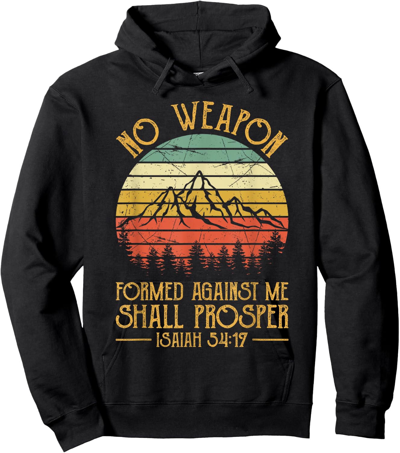No Weapon Formed Against Me Shall Prosper Christian Hoodie - Hoodie | Black