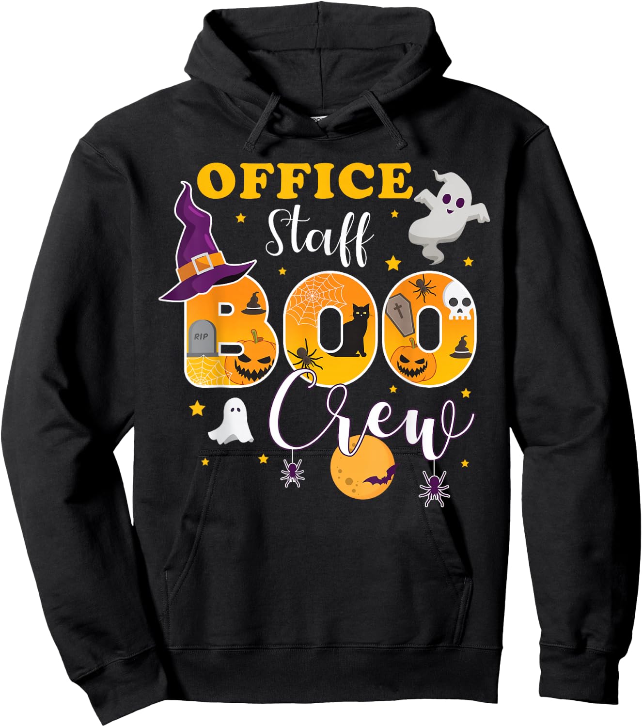 Office Staff Boo Crew Matching Halloween Costume Hoodie - Hoodie | Black