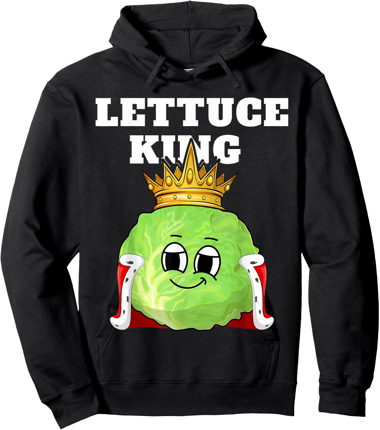 Lettuce King | Lettuce Design | Boys Lettuce Hoodie - Hoodie | Black
