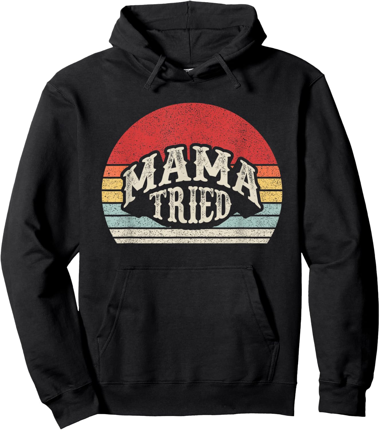 Retro Vintage Mama Tried Country Outlaw Music Hoodie - Hoodie | Black
