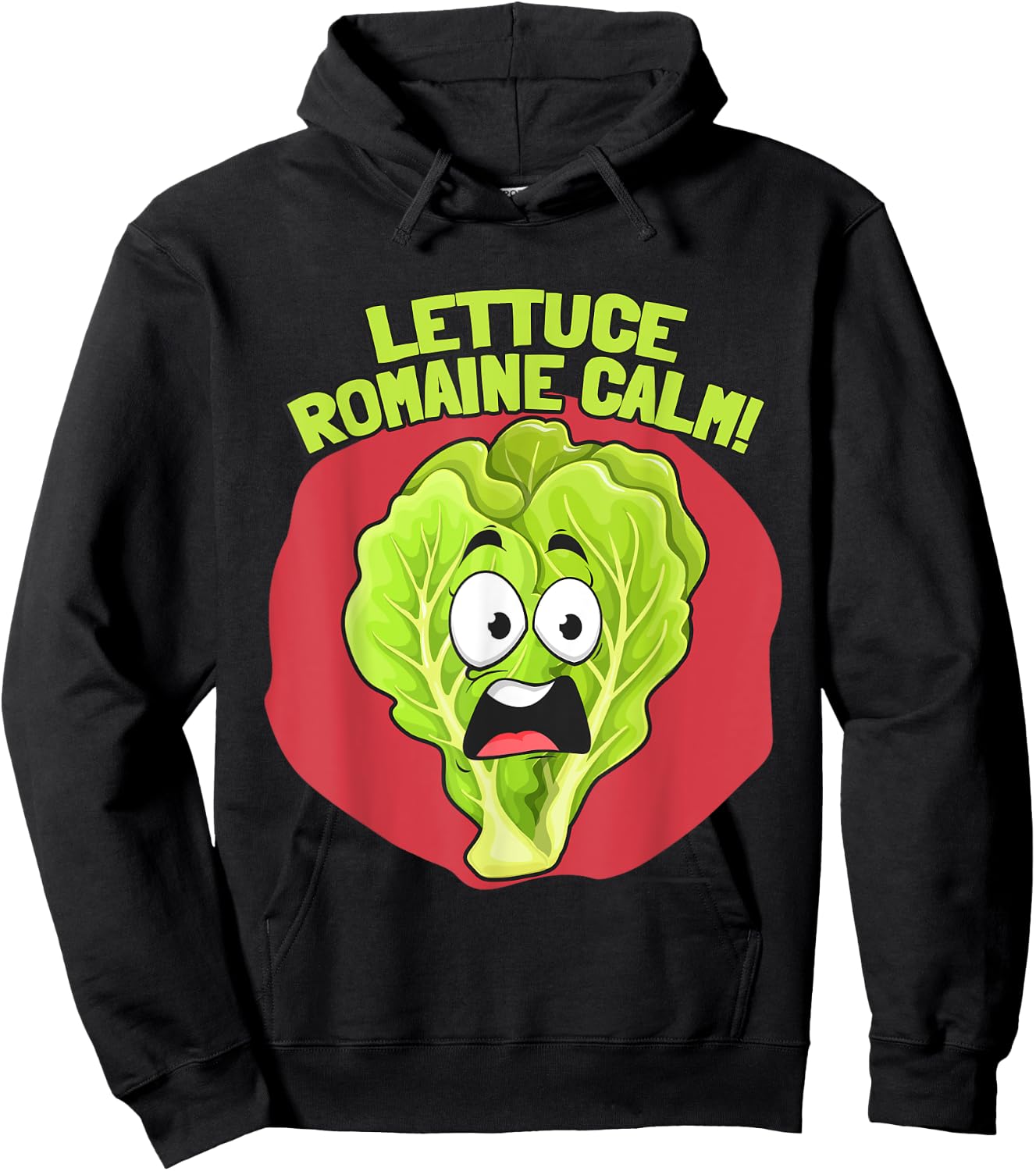 Vegan Lettuce Romaine Calm Vegetarian Carrot On Funny Hoodie - Hoodie | Black