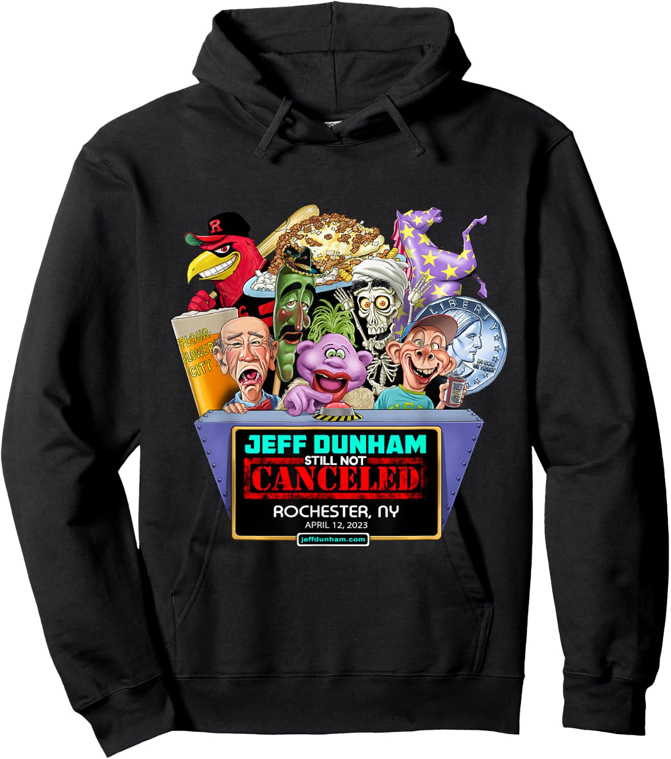 Jeff Dunham Rochester, NY (2023) Hoodie - Hoodie | Black
