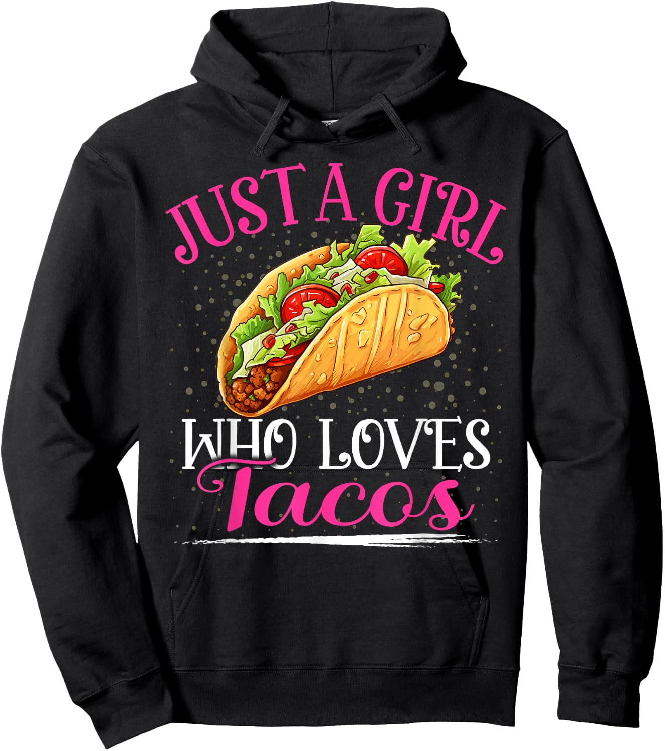 Just A Girl Who Loves Tacos Girls Hoodie - Hoodie | Black