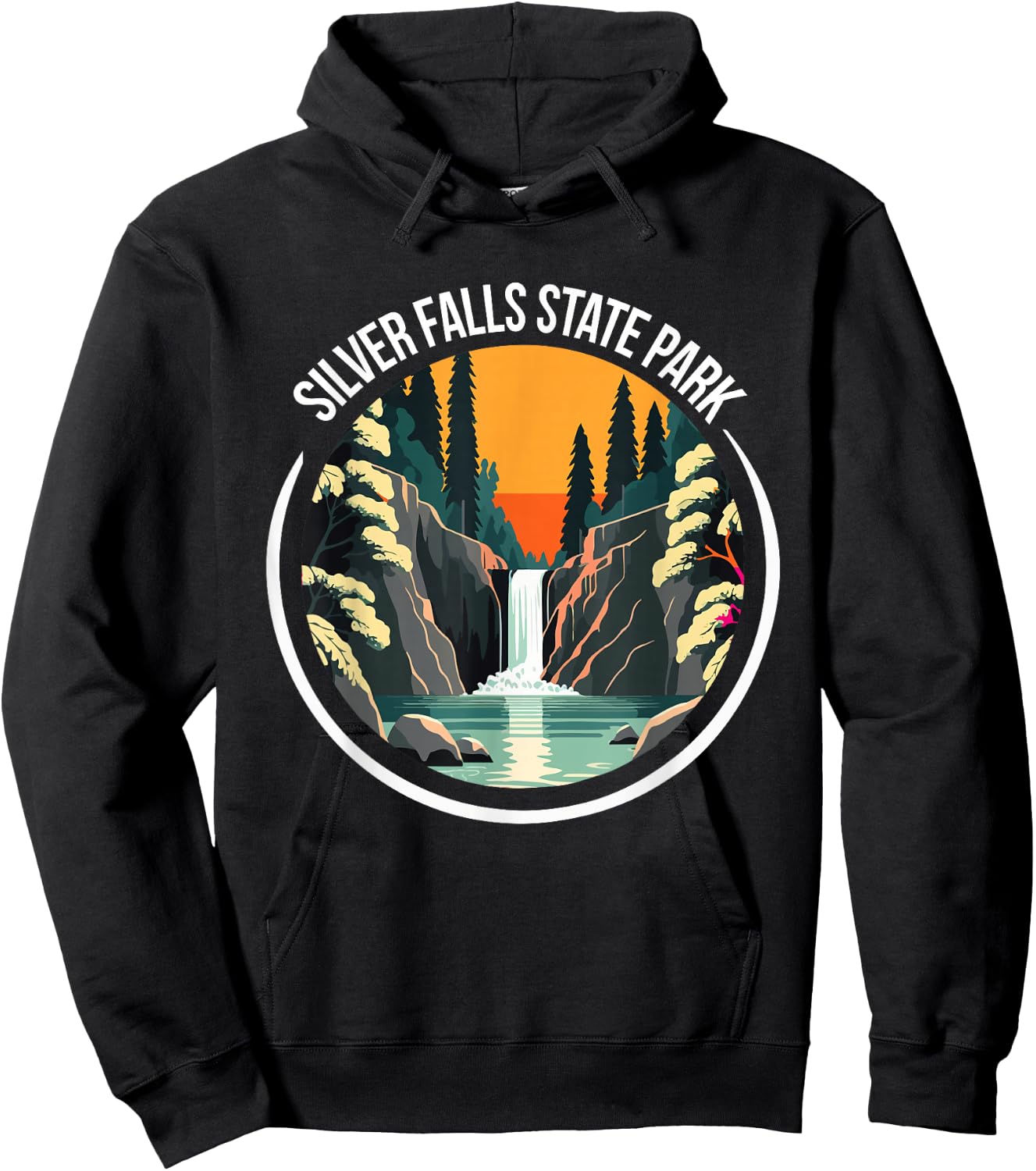 Nature lovers Waterfalls Silver Falls State Park Souvenir Hoodie - Hoodie | Black